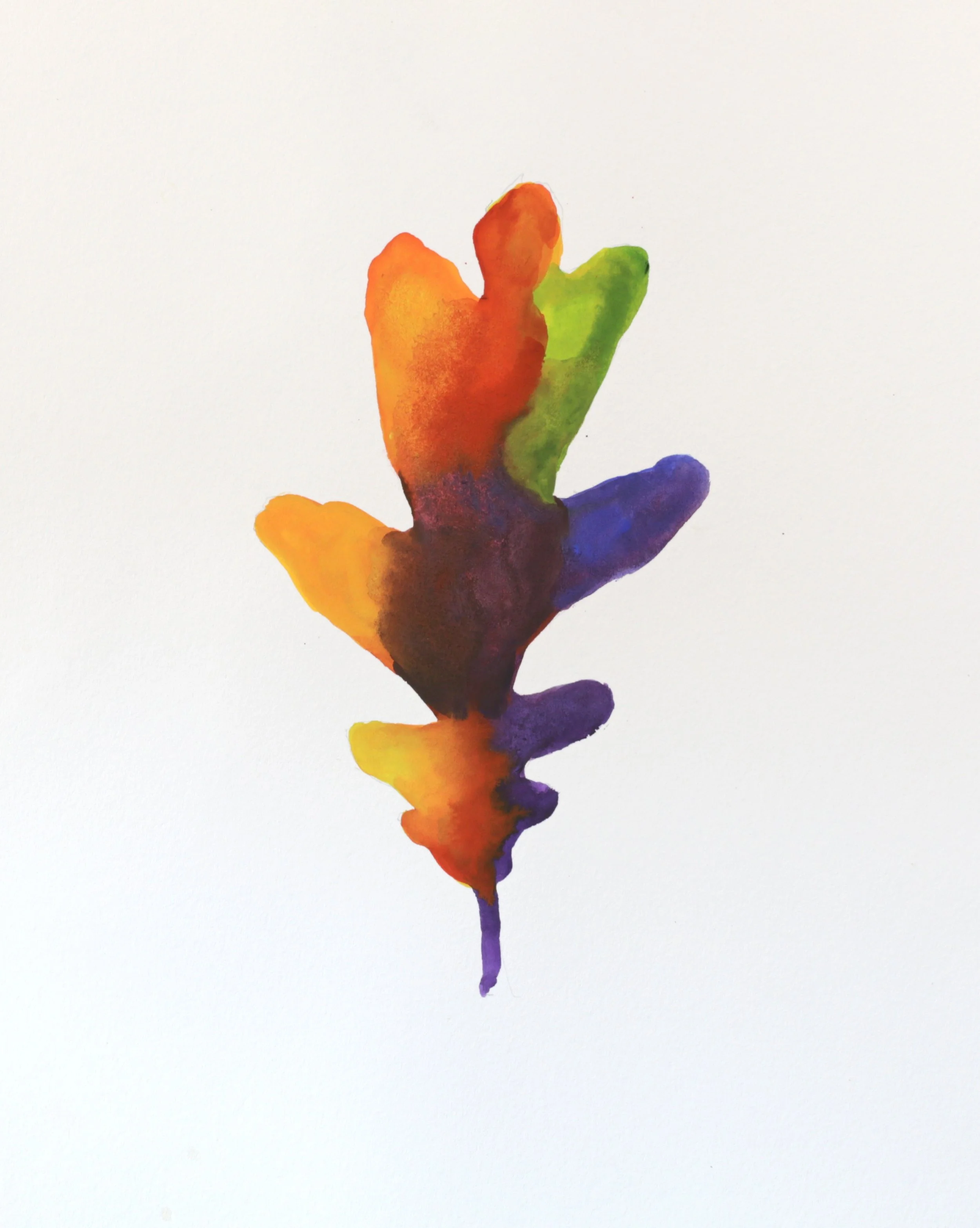 24-0382, 2019, Watercolor on paper, 11" X 8 1/2"