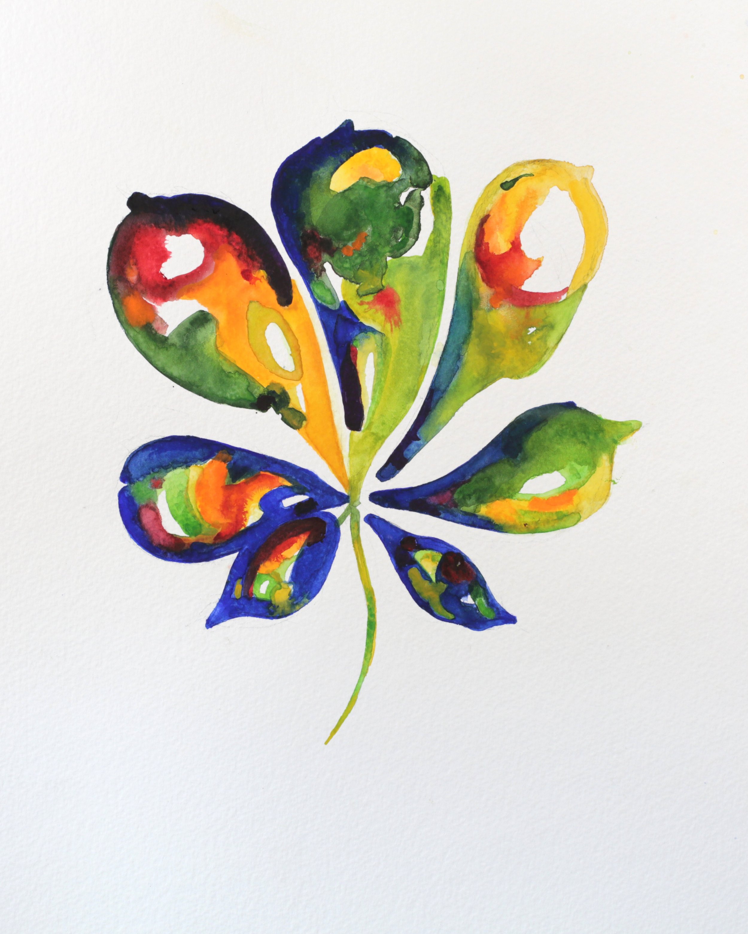 25-0330, 2017, Watercolor on paper, 15" X 11"