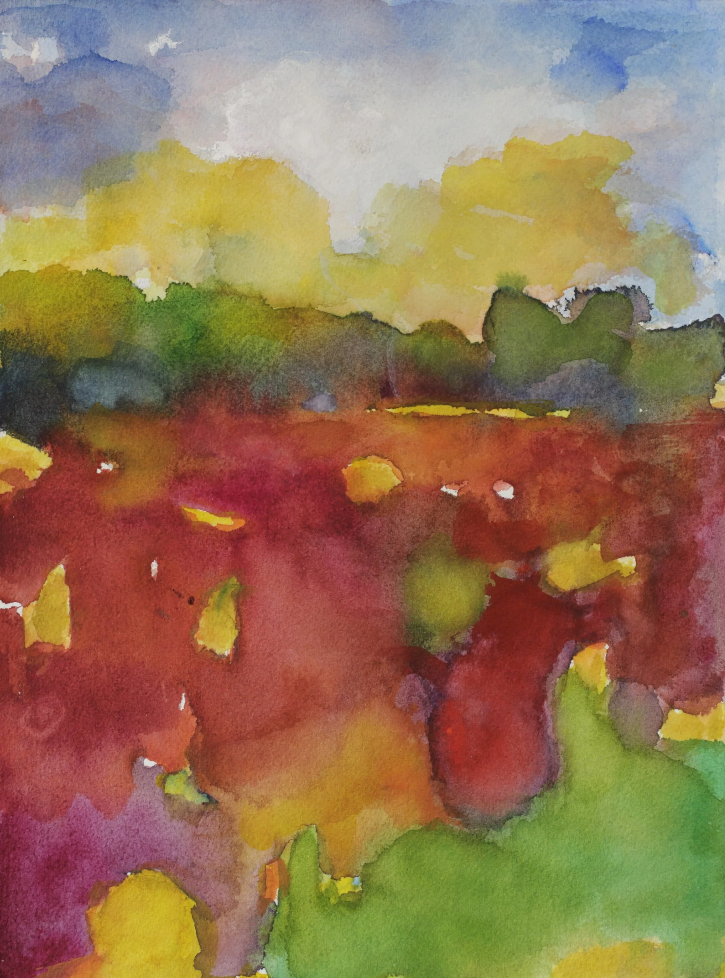 26-0324, 2024, Watercolor on paper, 12" X 9"