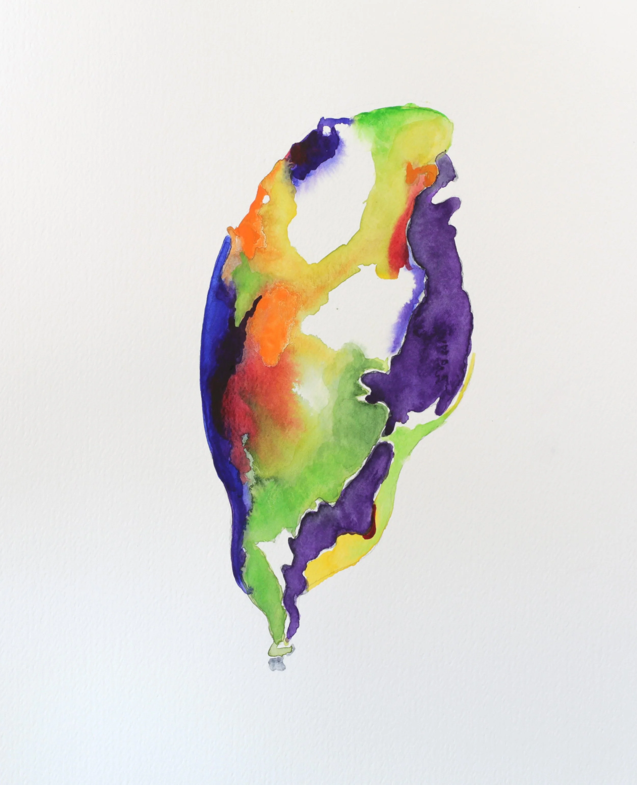 25-0311, 2017, Watercolor on paper, 15" X 11"