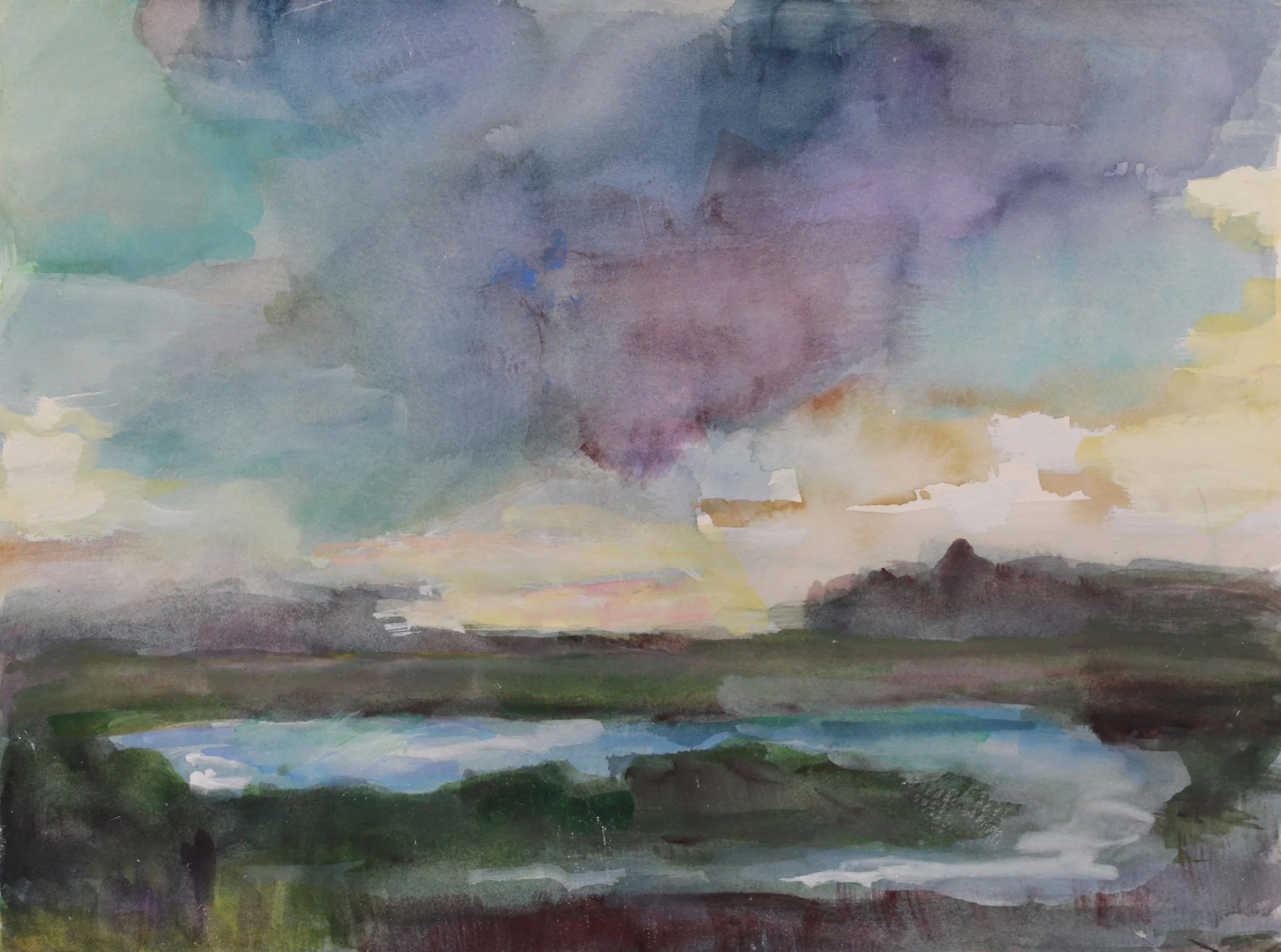 26-0308, 2024, Watercolor on paper, 9" X 12"