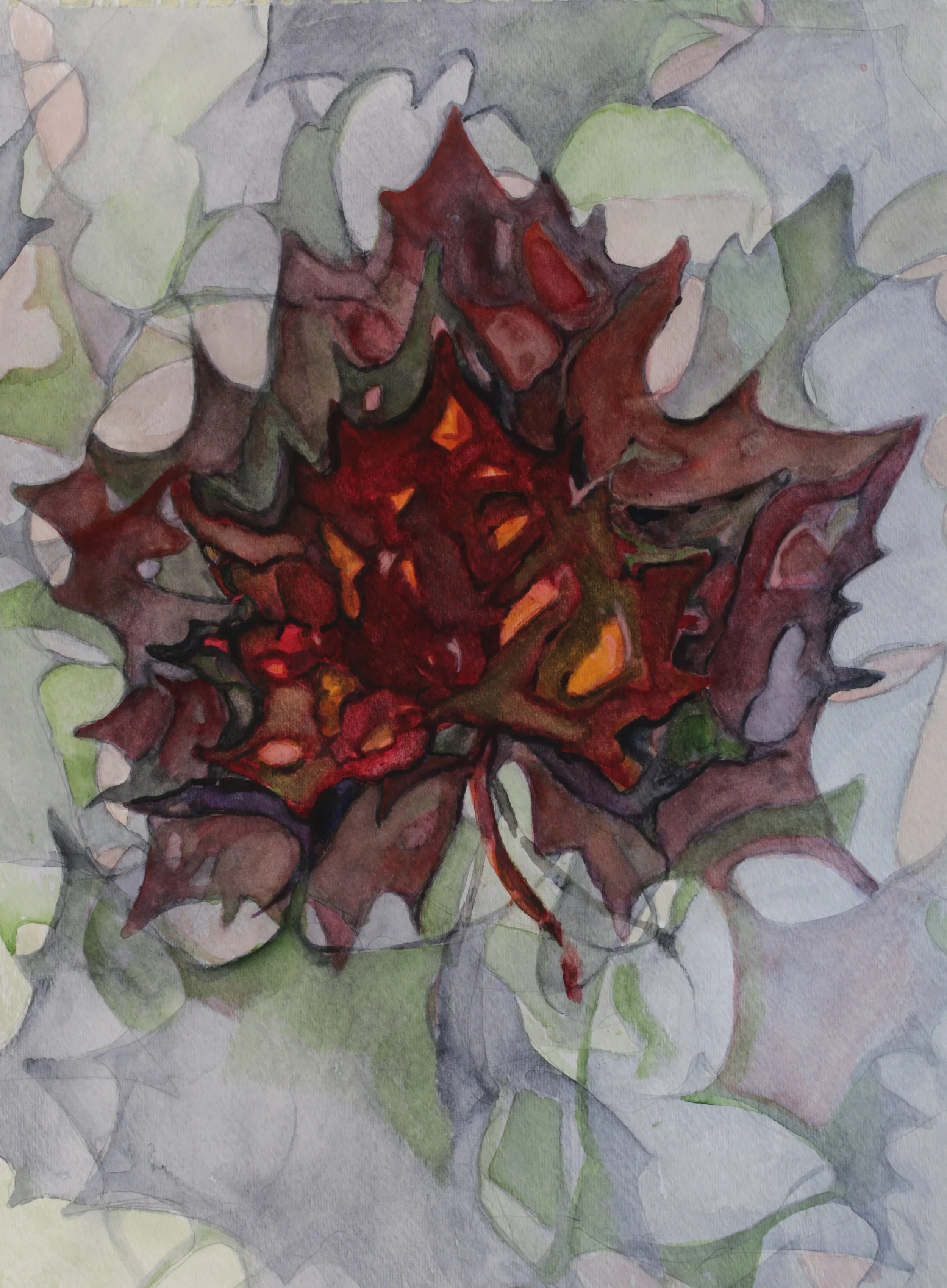24-0397, 2018, Watercolor on paper, 15" X 11"