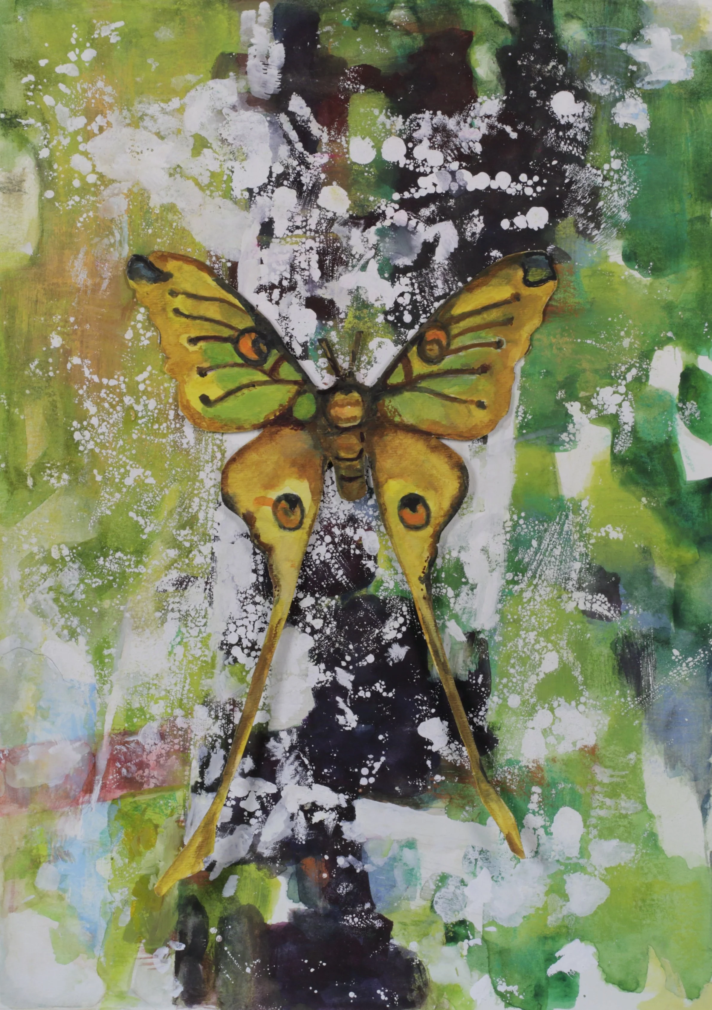 25-0342, 2021, Watercolor on paper, 15" X 11"