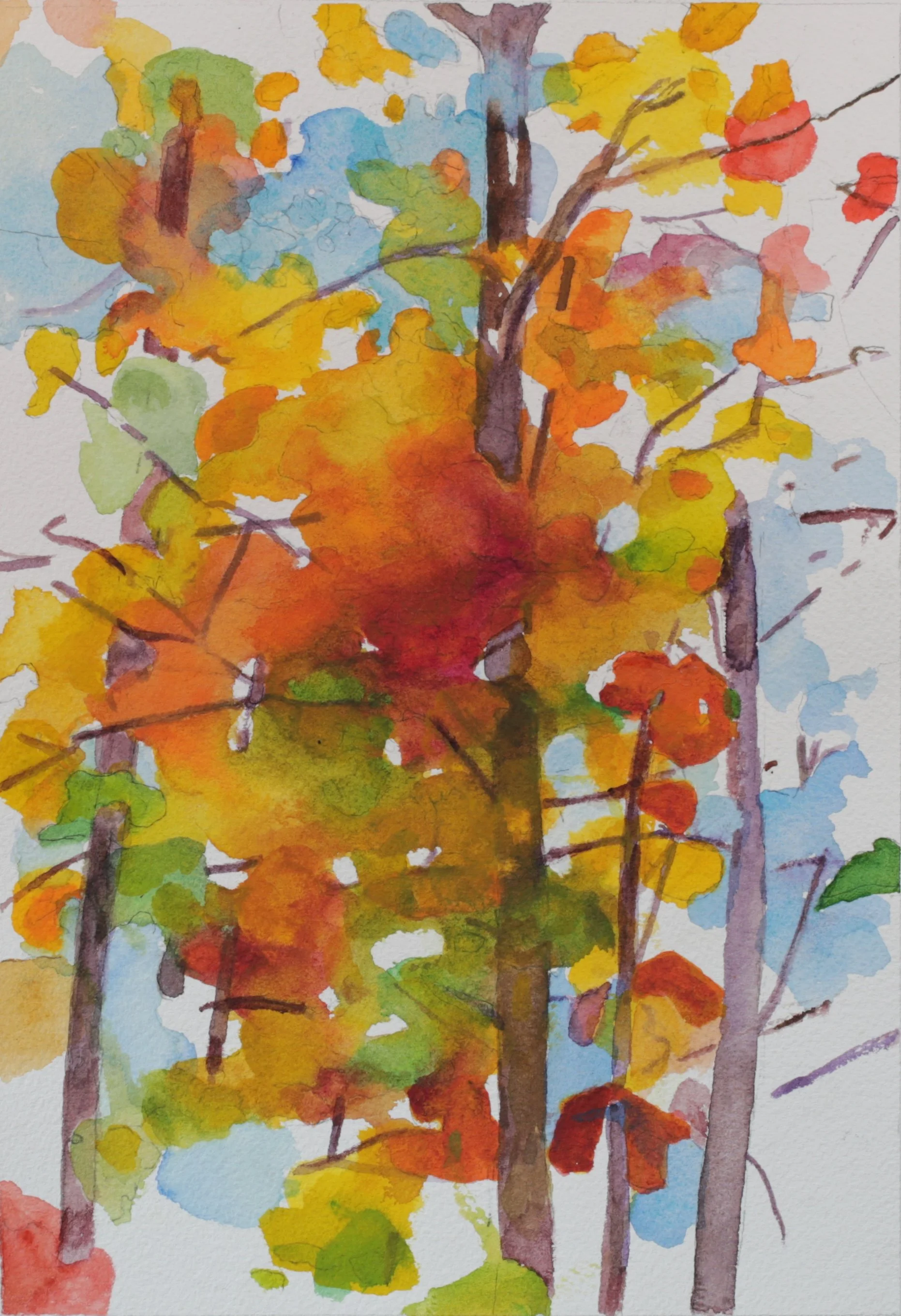 25-0392, 2025, Watercolor on paper, 10 1/4" X 7"