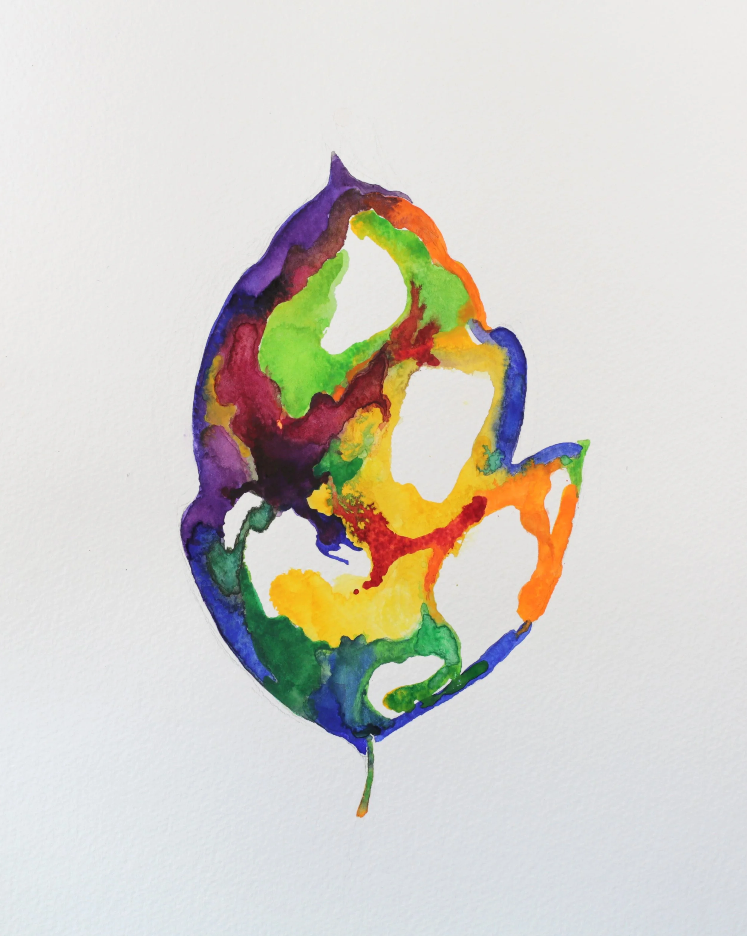 25-0321, 2017, Watercolor on paper, 15" X 11"