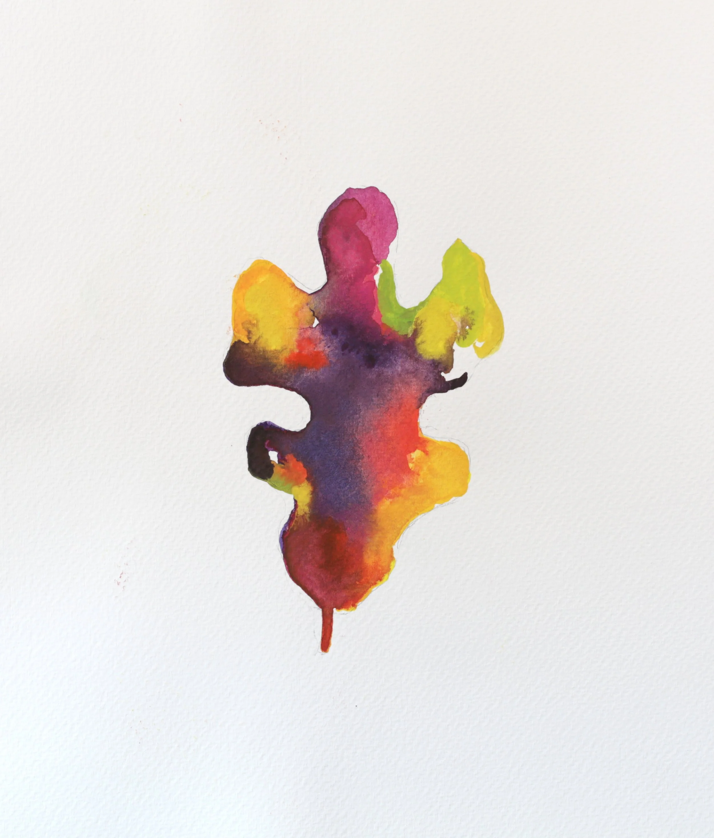 24-0383, 2019, Watercolor on paper, 12" X 9"