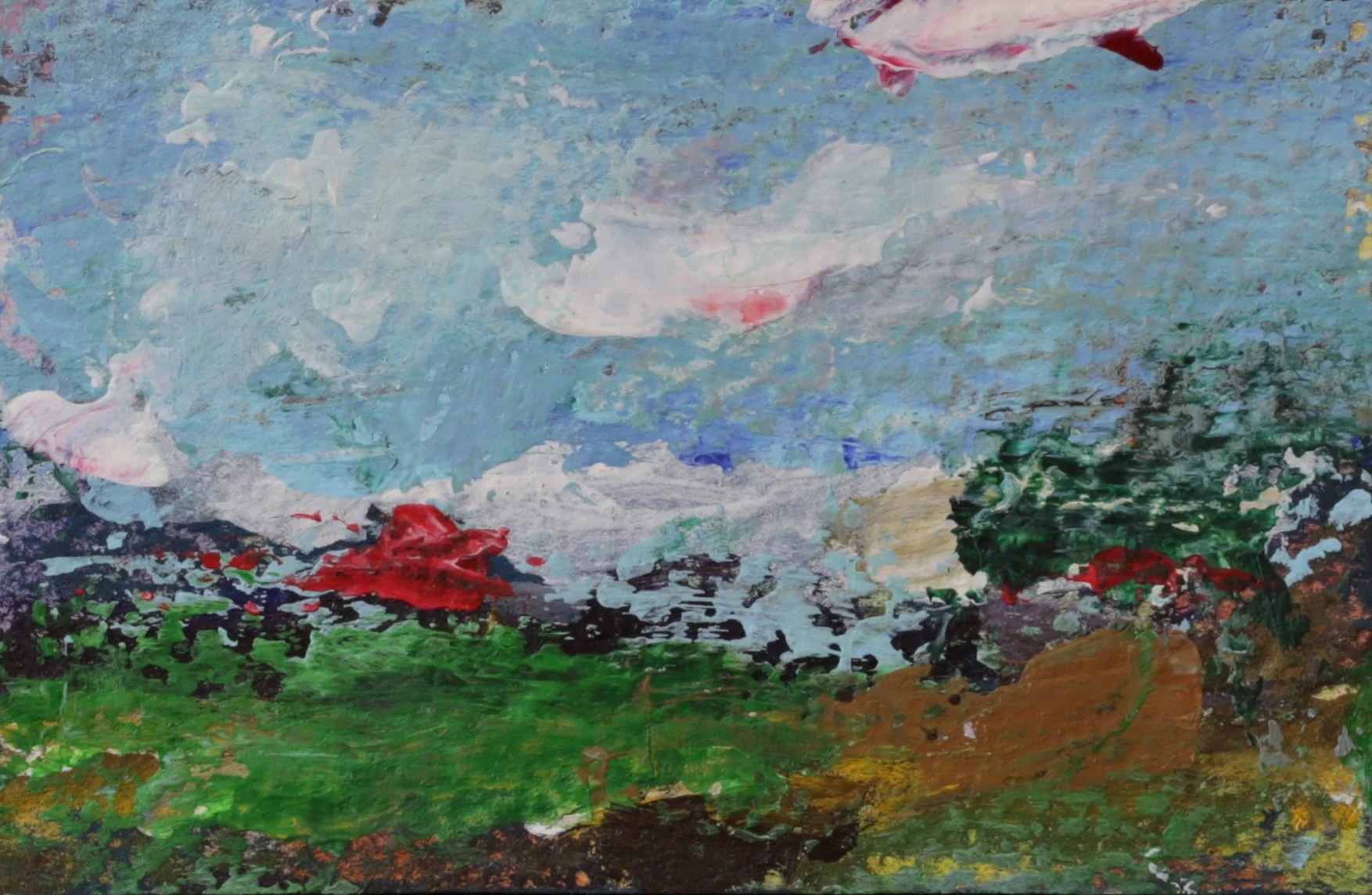 24-040, 2024, Acrylic on paper, 3" x 4 1/2"