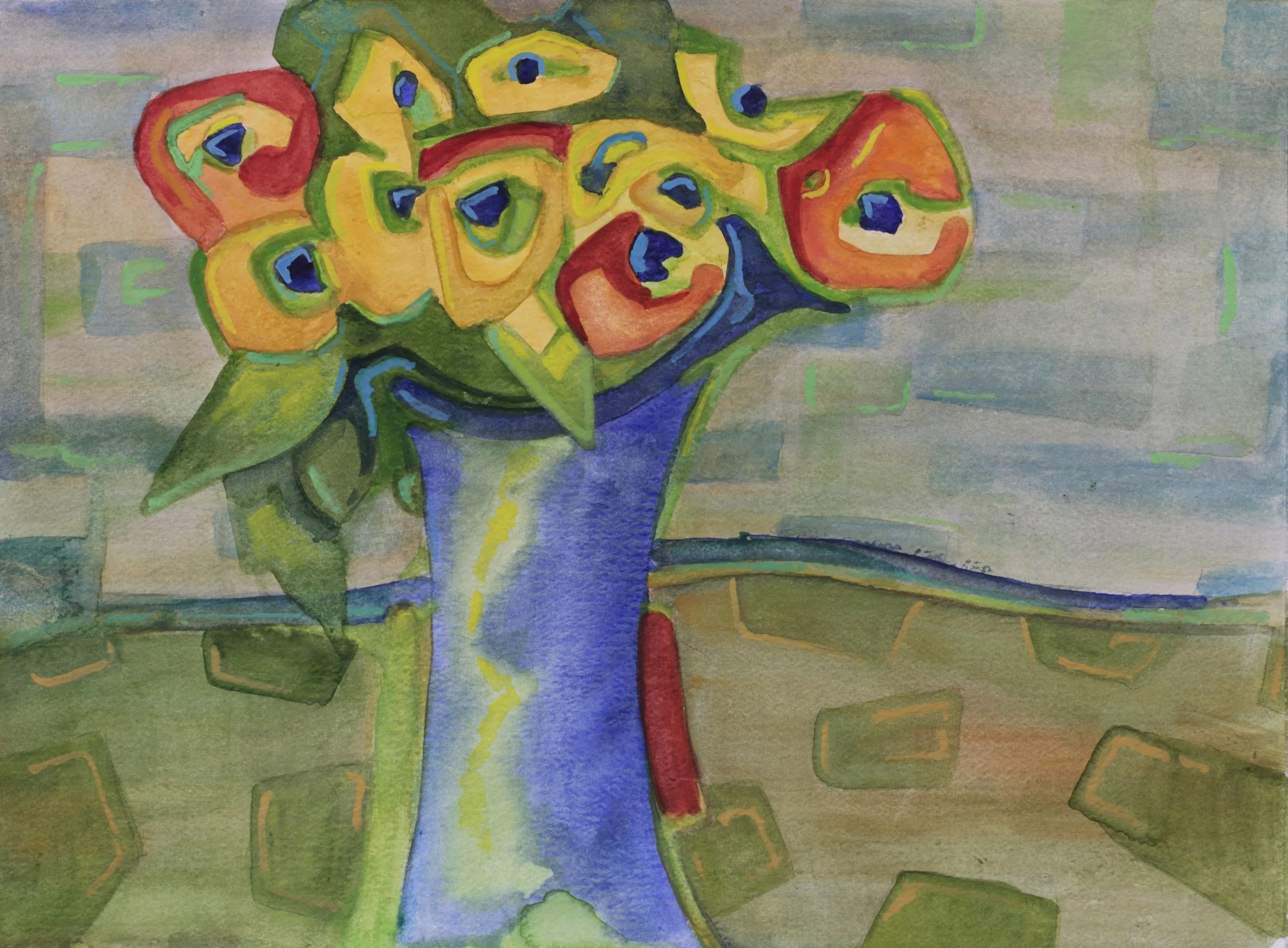25-0305, 2017, Watercolor on paper, 11" X 15"
