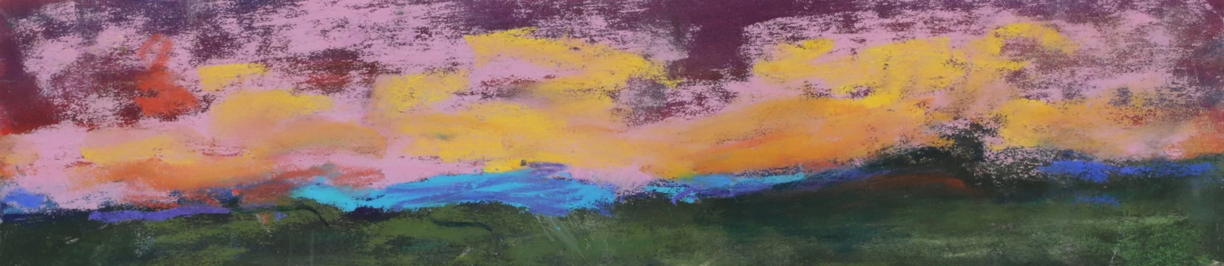 24-0220, 2025, Pastel on paper, 3" x 12"
