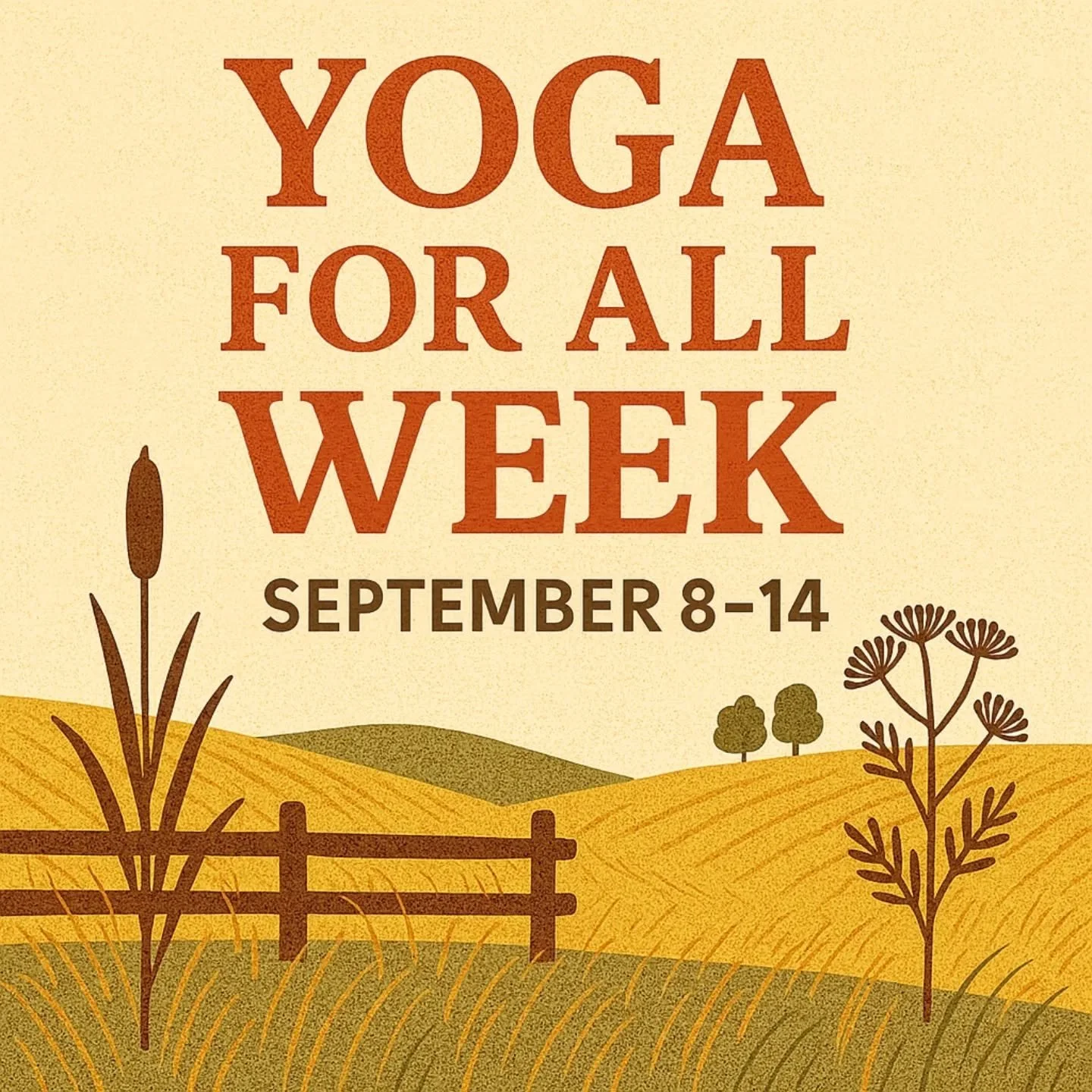 🌾 Prairie skies, open hearts, and yoga for everyone. ✨ Join us for Yoga for All Week September 8&ndash;14!

🧘 $5 drop-in classes all week long &mdash; the perfect chance to try something new, bring a friend, or get back on the mat.

Let&rsquo;s cel