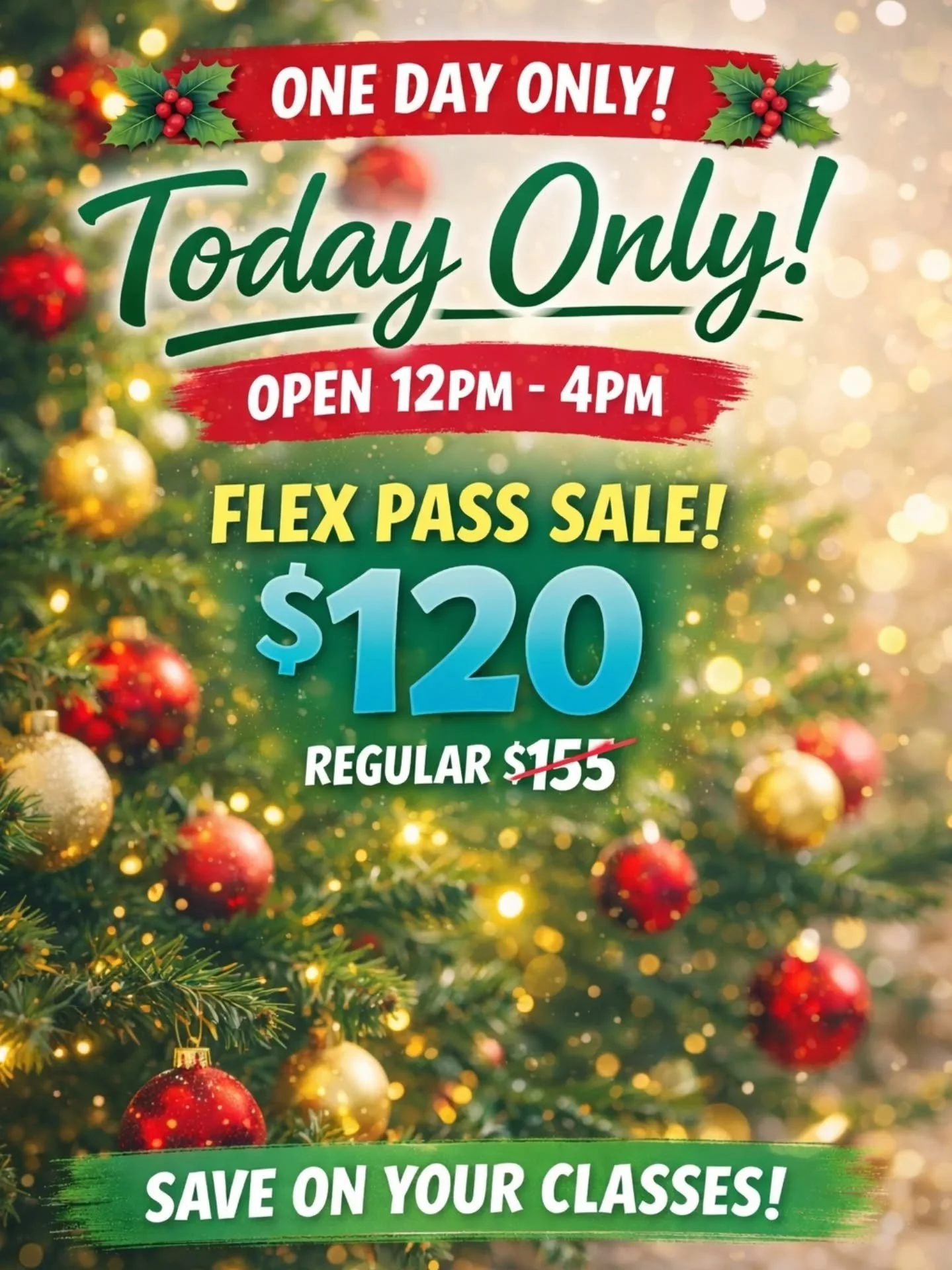 Looking for an easy, meaningful Christmas gift? 

A Flex Pass gives the gift of movement, calm, and consistency without locking anyone into a schedule.

Or do yourself a favour and stock up on class credits for the New Year. If yoga is part of your 2