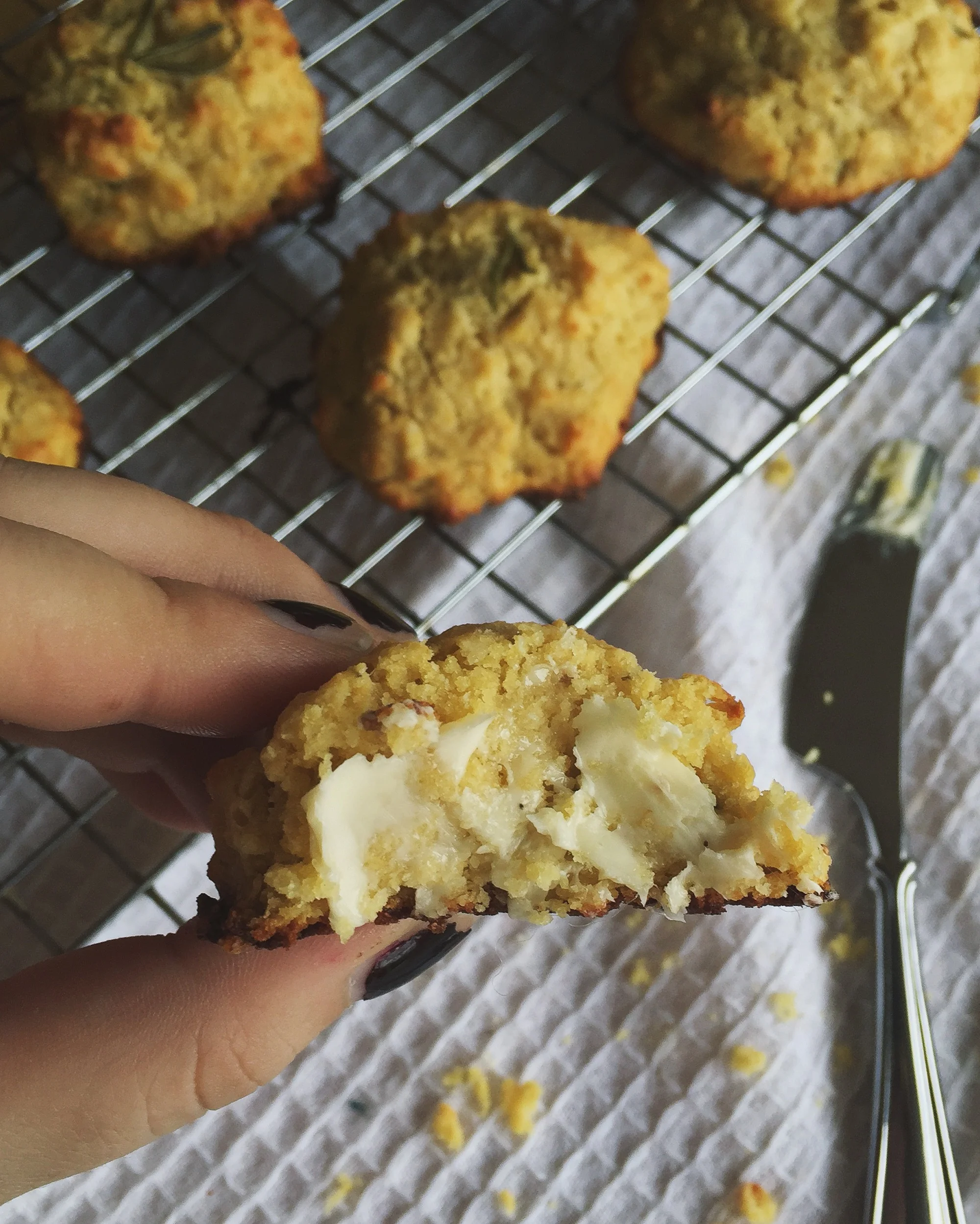 Rosemary and Olive Oil Chickpea Flour Biscuits — Hakuna Frittata