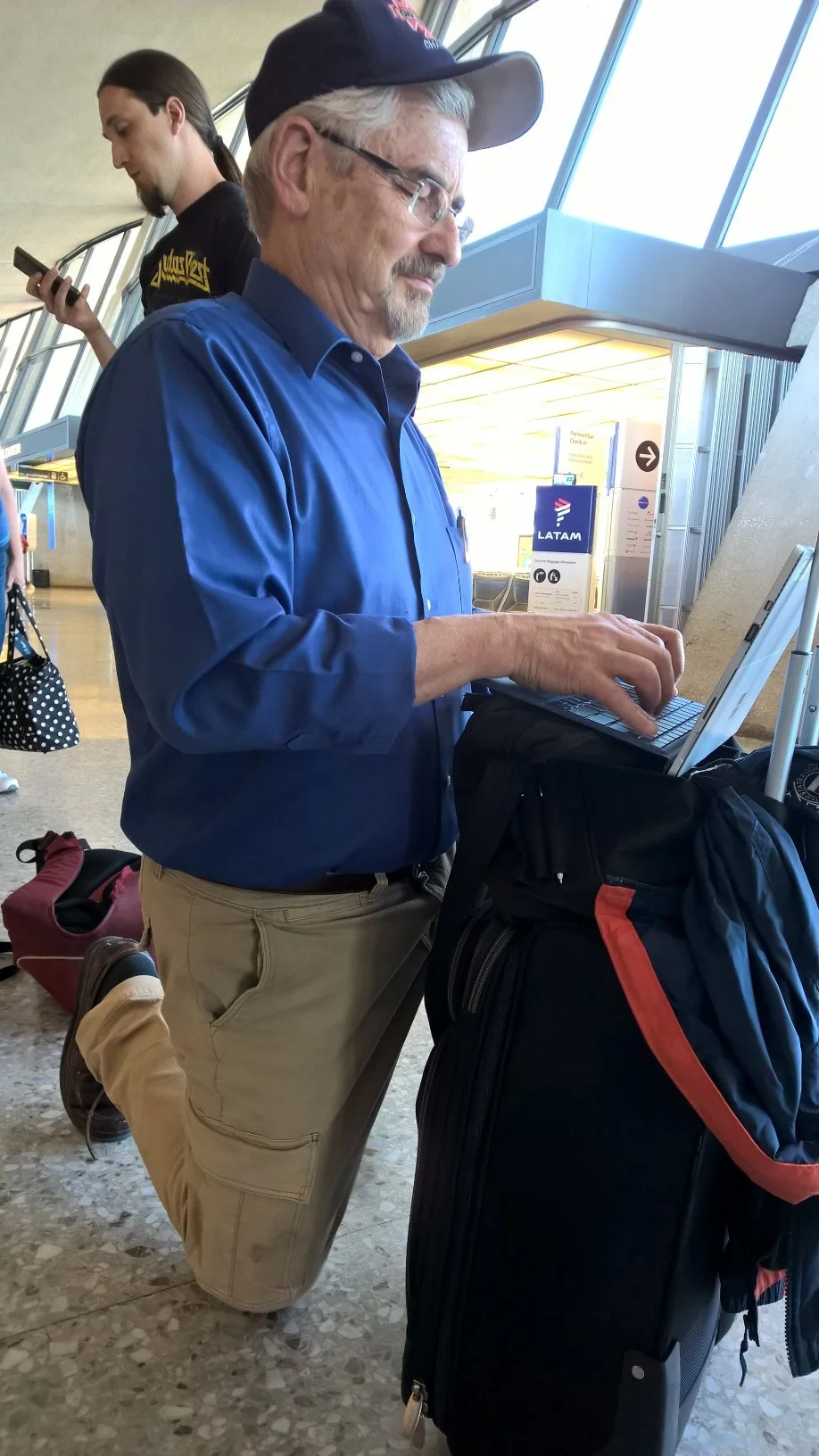 Working from my carry on desk in D.C.