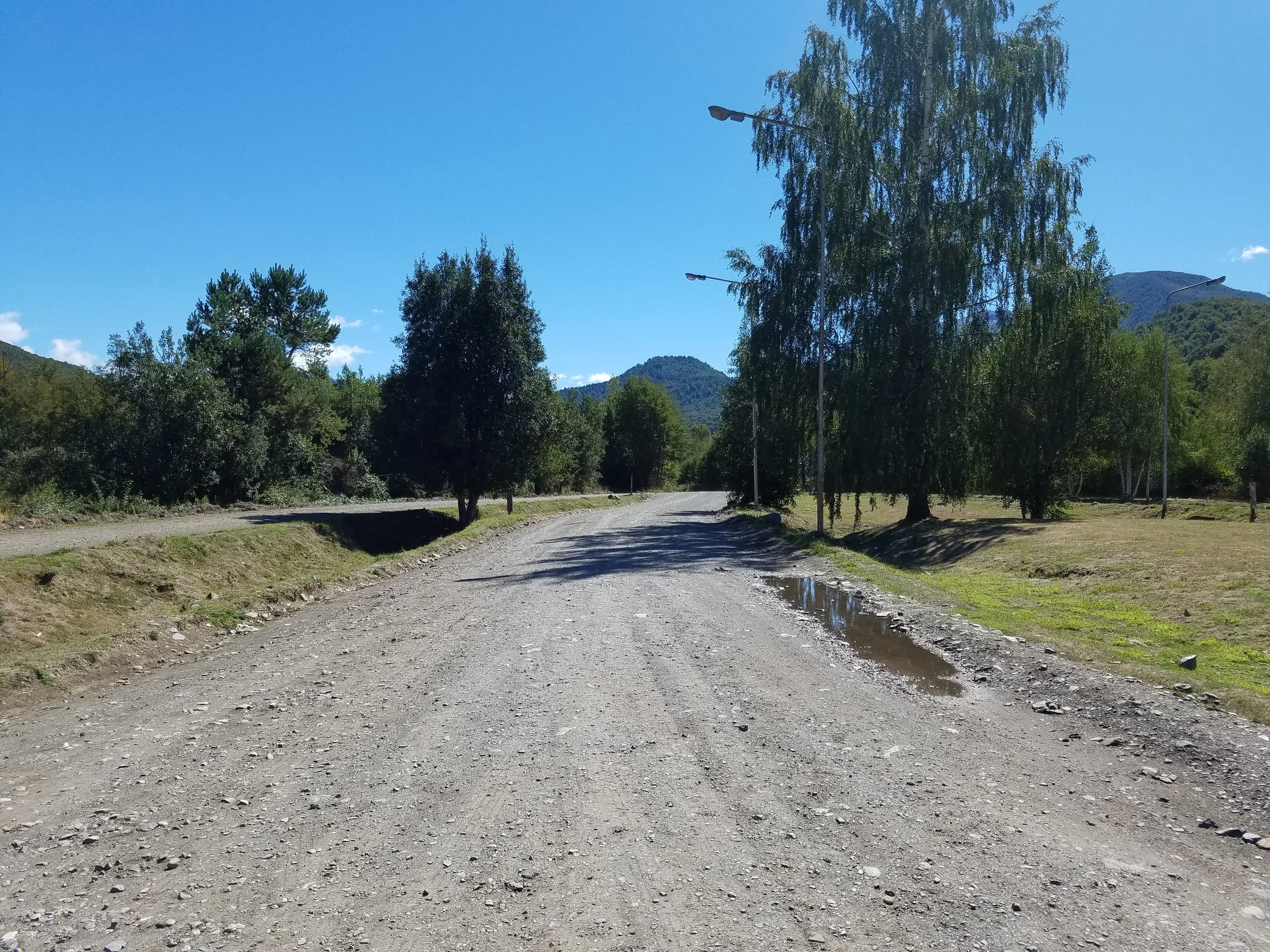 When I took this picture we were on the border between Chile and Argentina and the passport control and customs office was directly behind me. We traveled on gravel roads like this for many miles before and after the border crossing and it felt a bit like we were actually on a logging road somewhere on the Olympic Peninsula.