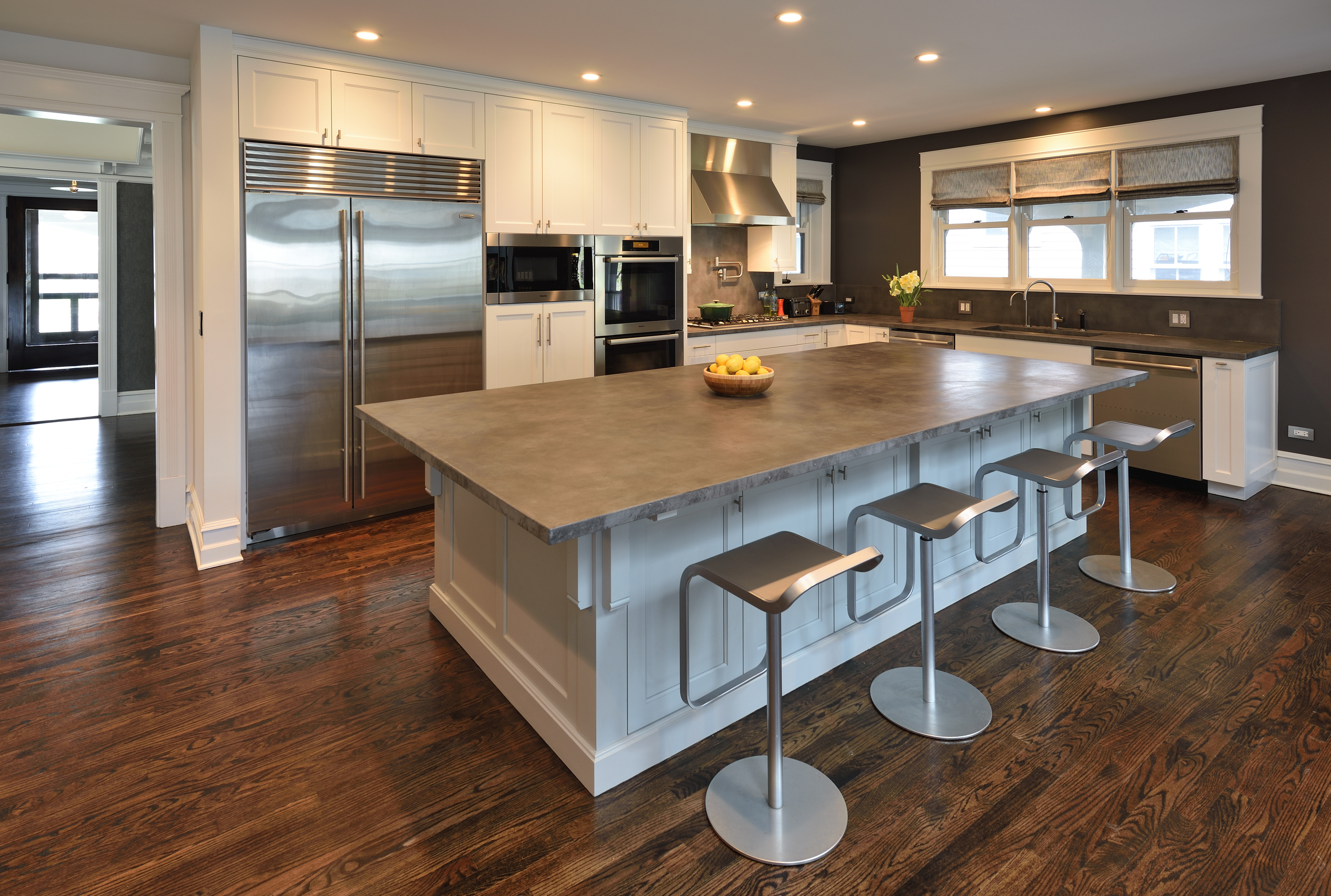 A new open kitchen with a large island and space for entertaining bring this 1900s Edgar O. Blake home into the 21st century. Read more.
