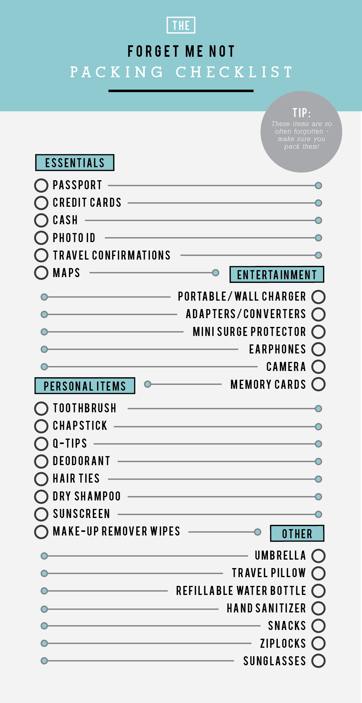 Ultimate Packing Checklist - Shannon Did What?