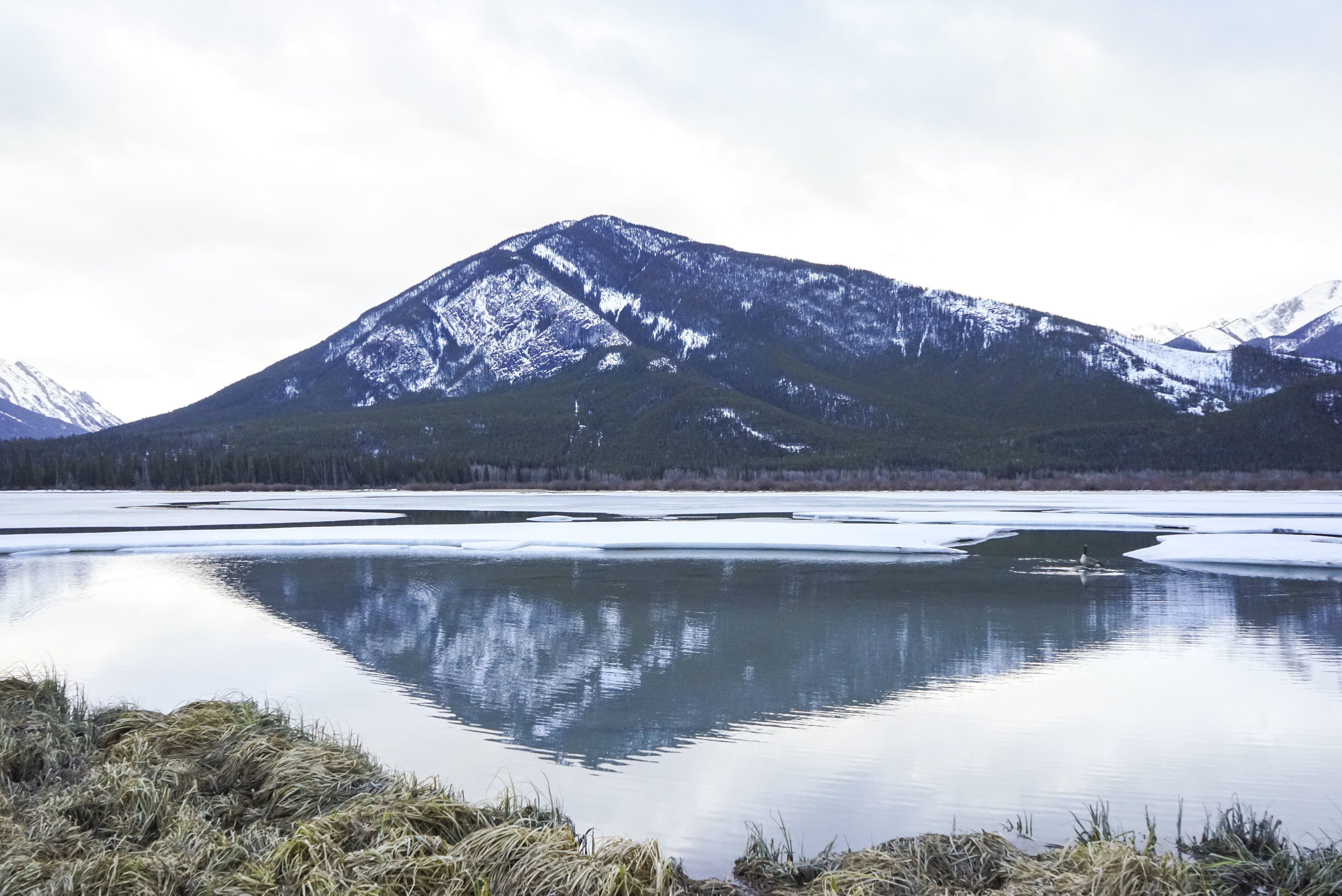 The beautiful Banff, Alberta in winter