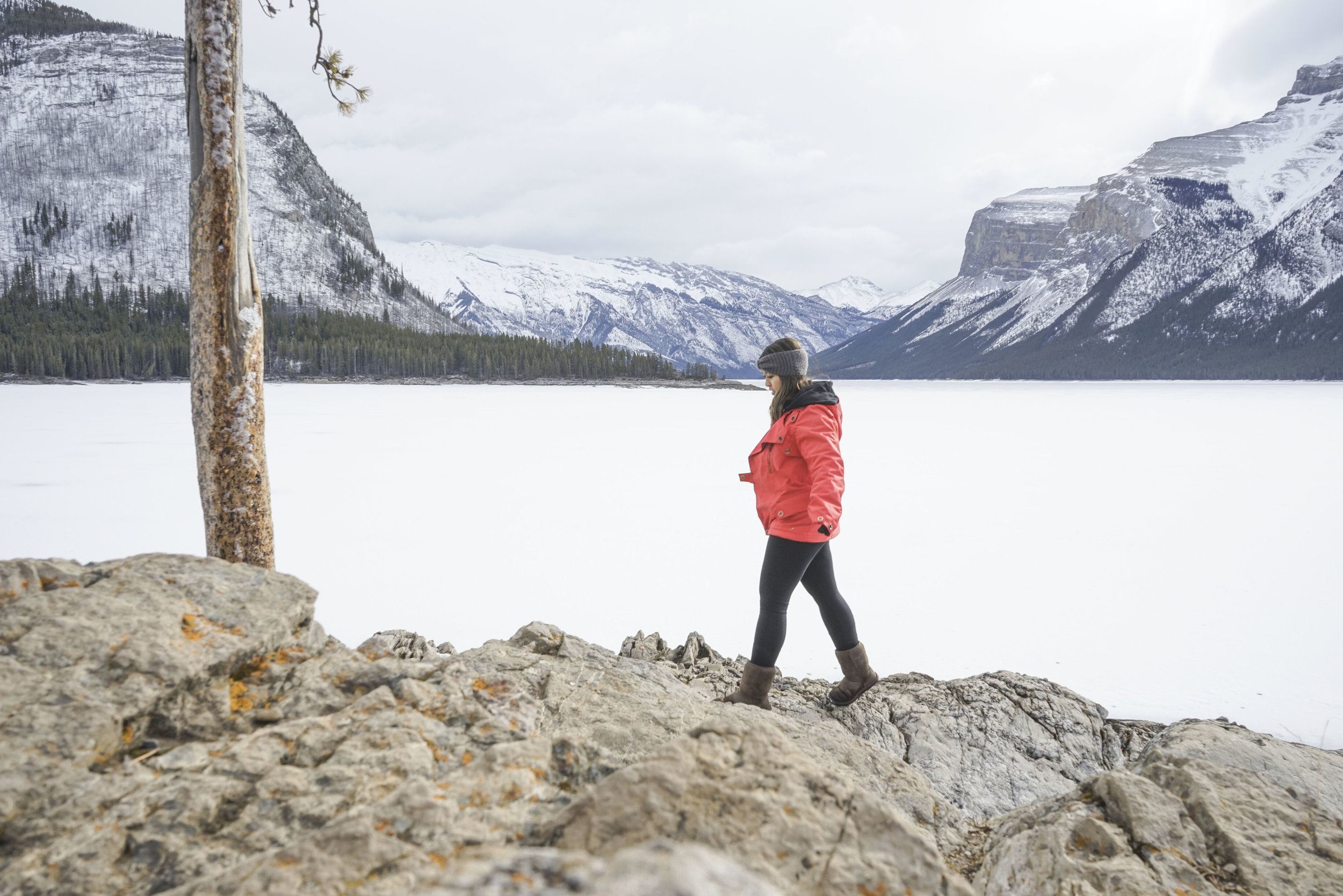 The beautiful Banff, Alberta in winter