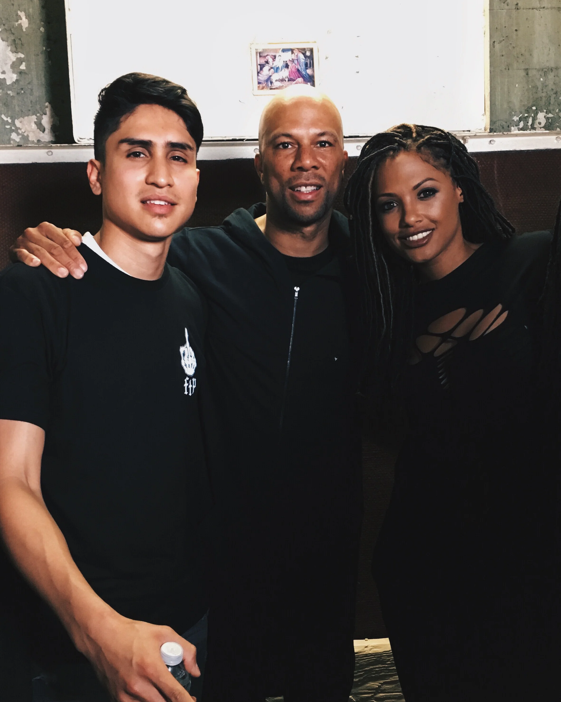 On-set with Common and K.D. Aubert for "Trouble in the Water" written and directed by Emmanuel Camacho.