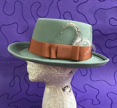 Fur felt blocked fedora.