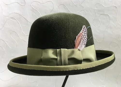 Fur felt blocked derby.