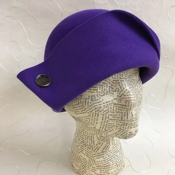 Fur felt blocked cloche.