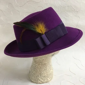 Fur felt blocked fedora.