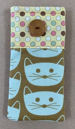 Turquoise Cats Glasses Case