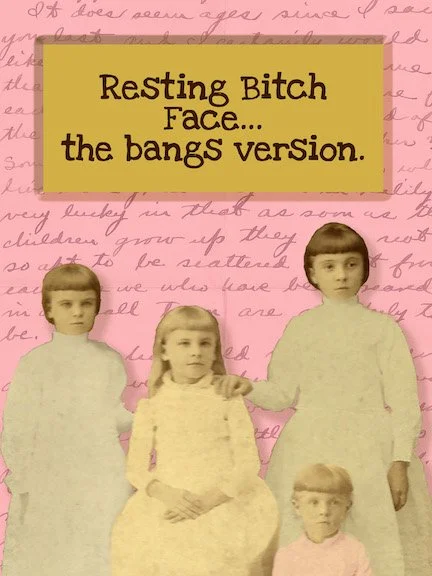 Resting bitch face, the bangs version.