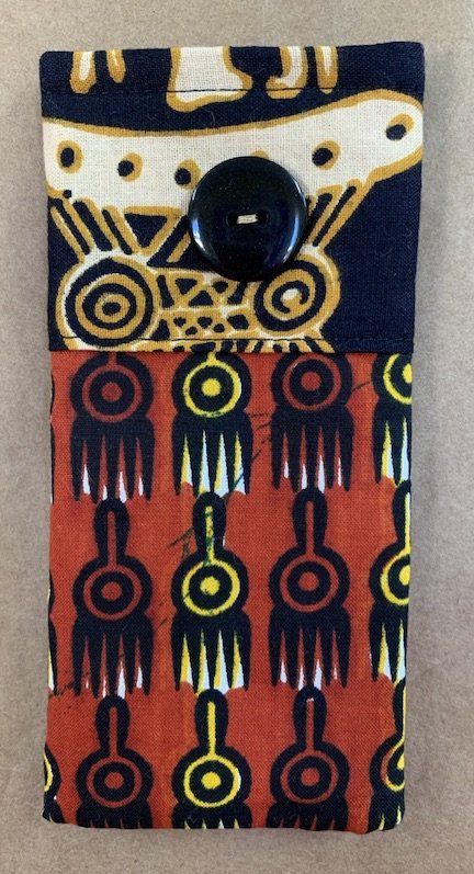 African Print Glasses Case