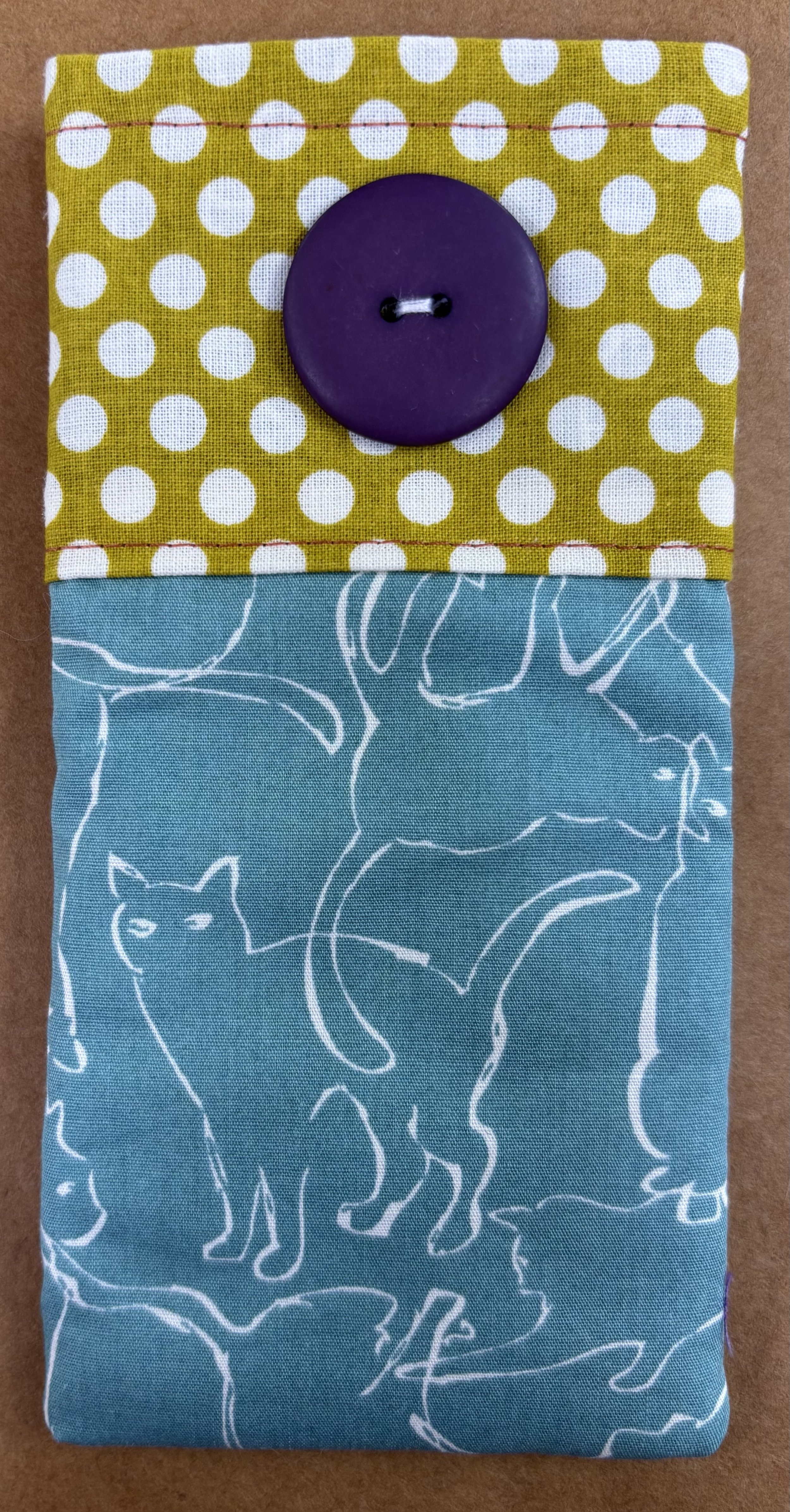 Blue Cats Glasses Case