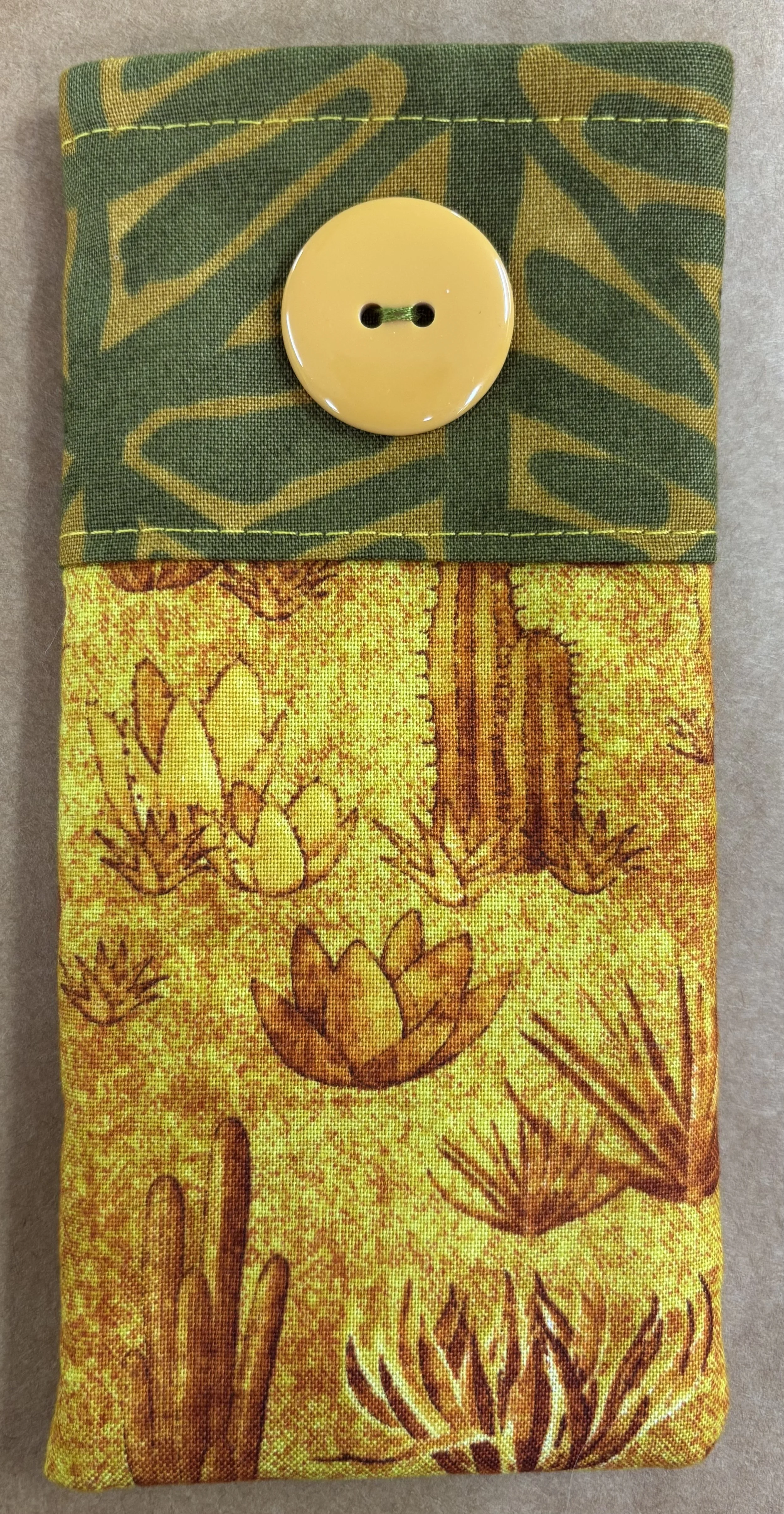 Brown Cactus Glasses Case