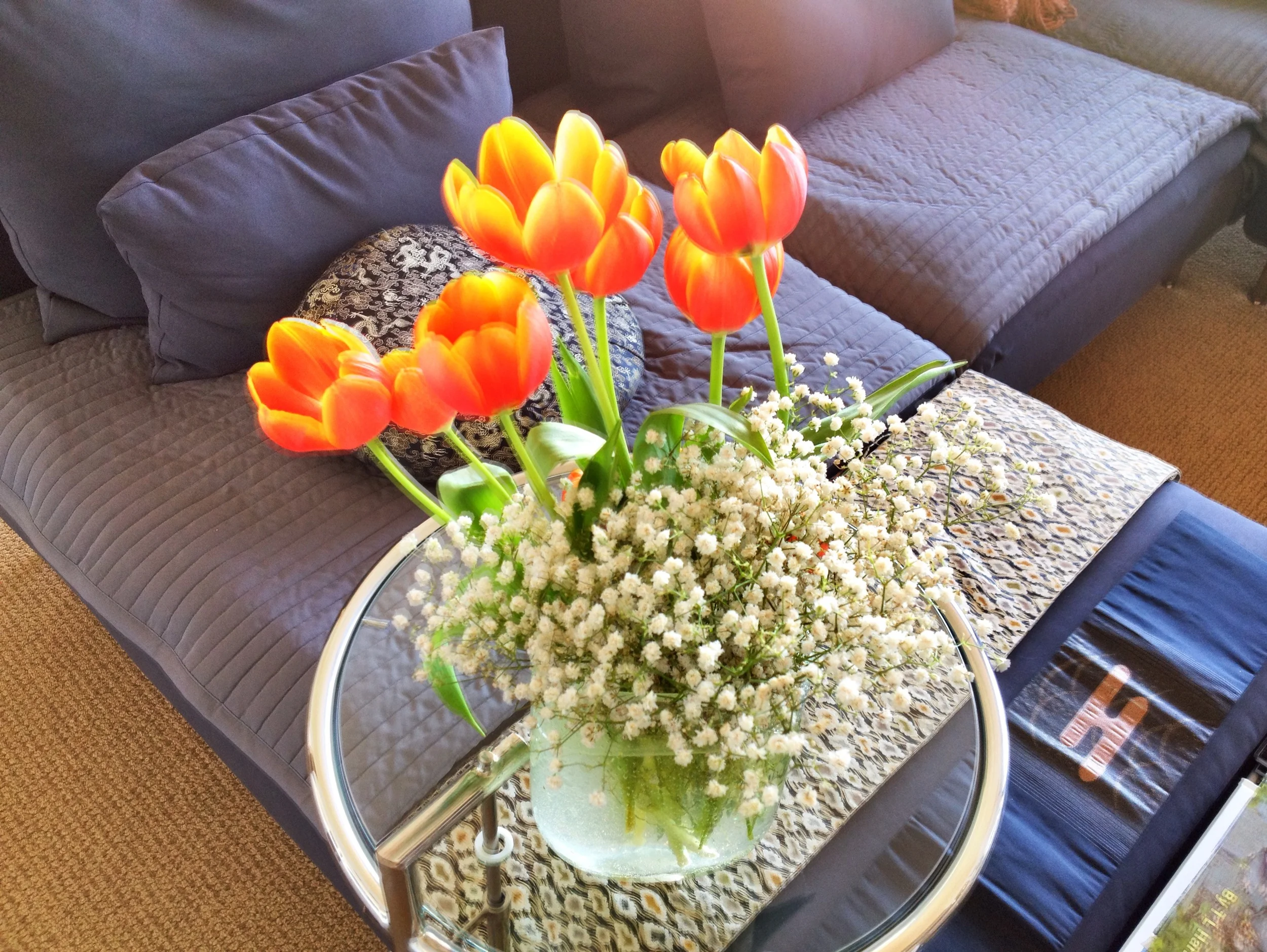 Fresh Flowers always add to the energy of a room and lift your spirits!