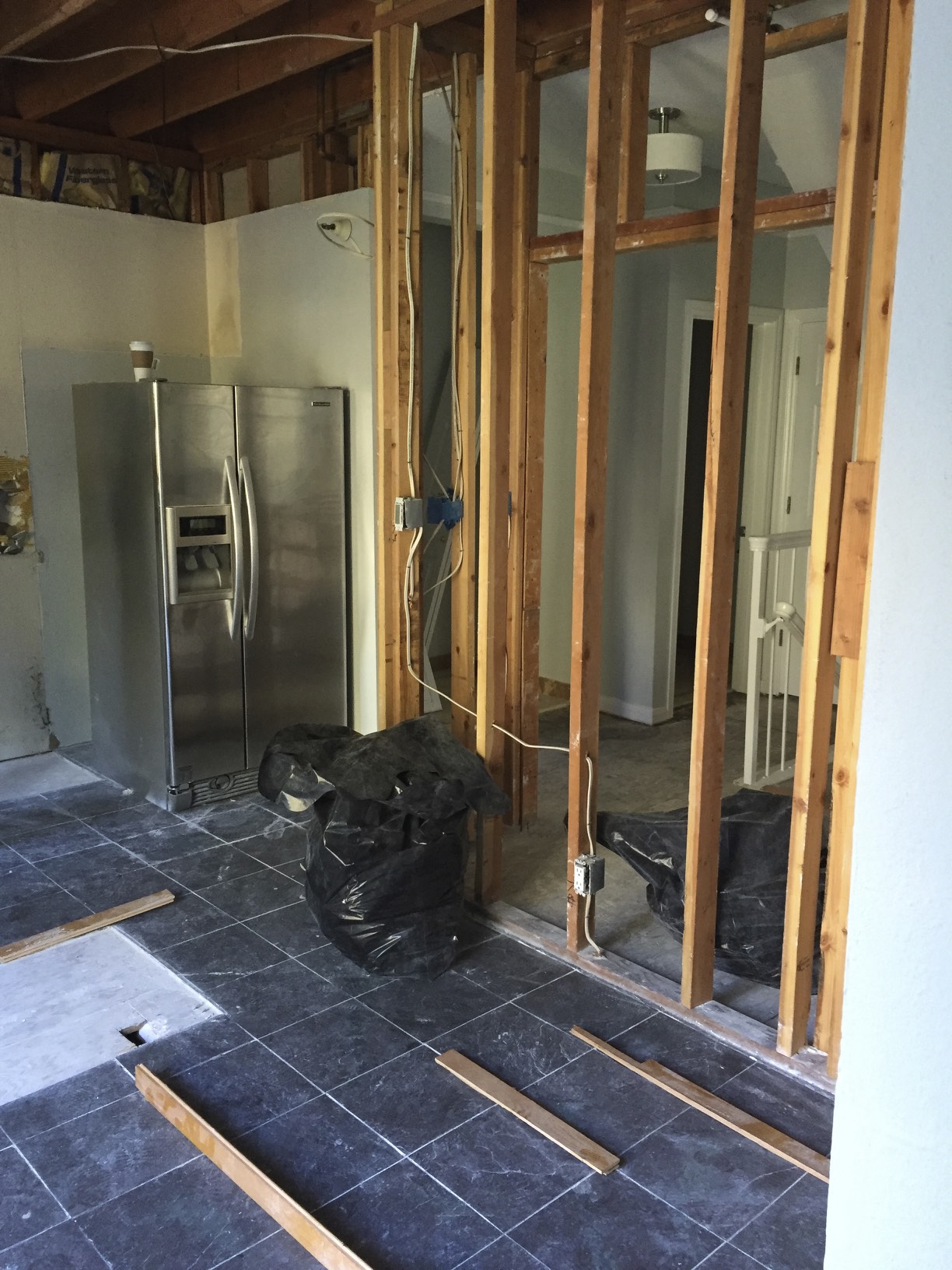 There were also electrical runs that had to be removed.