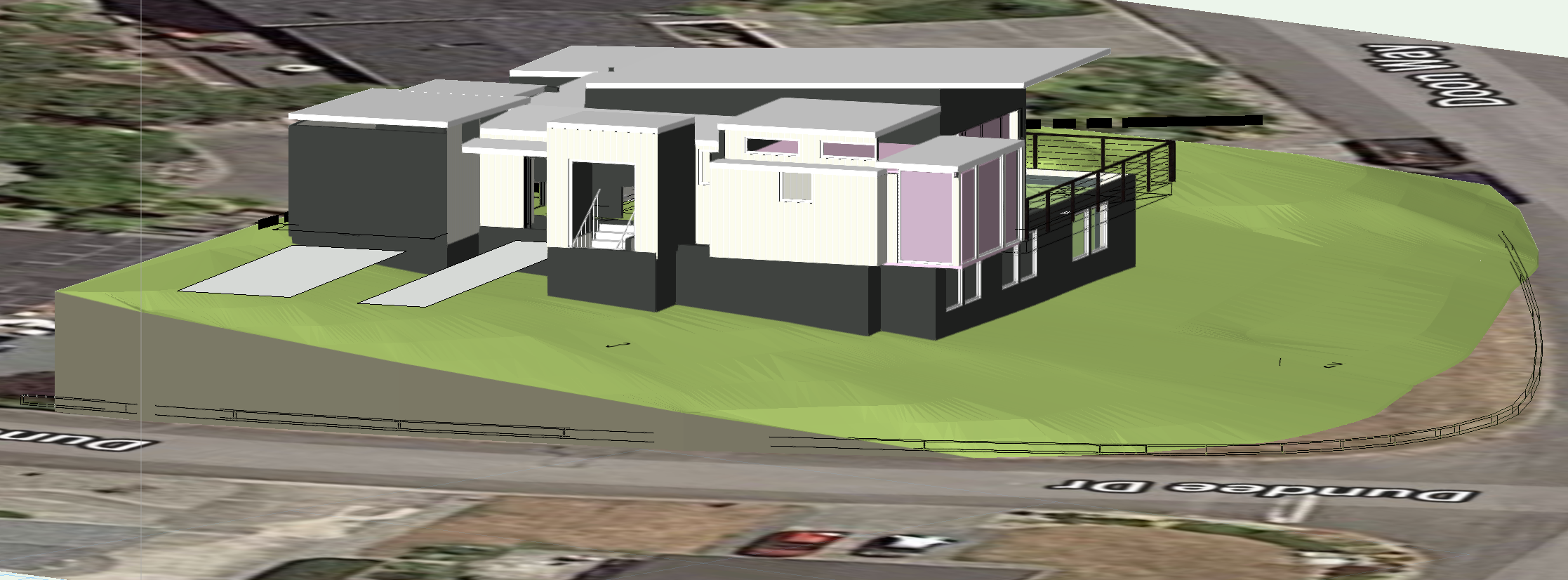 The site has been surveyed and a model of the site is used in conjunction to further define the spaces.