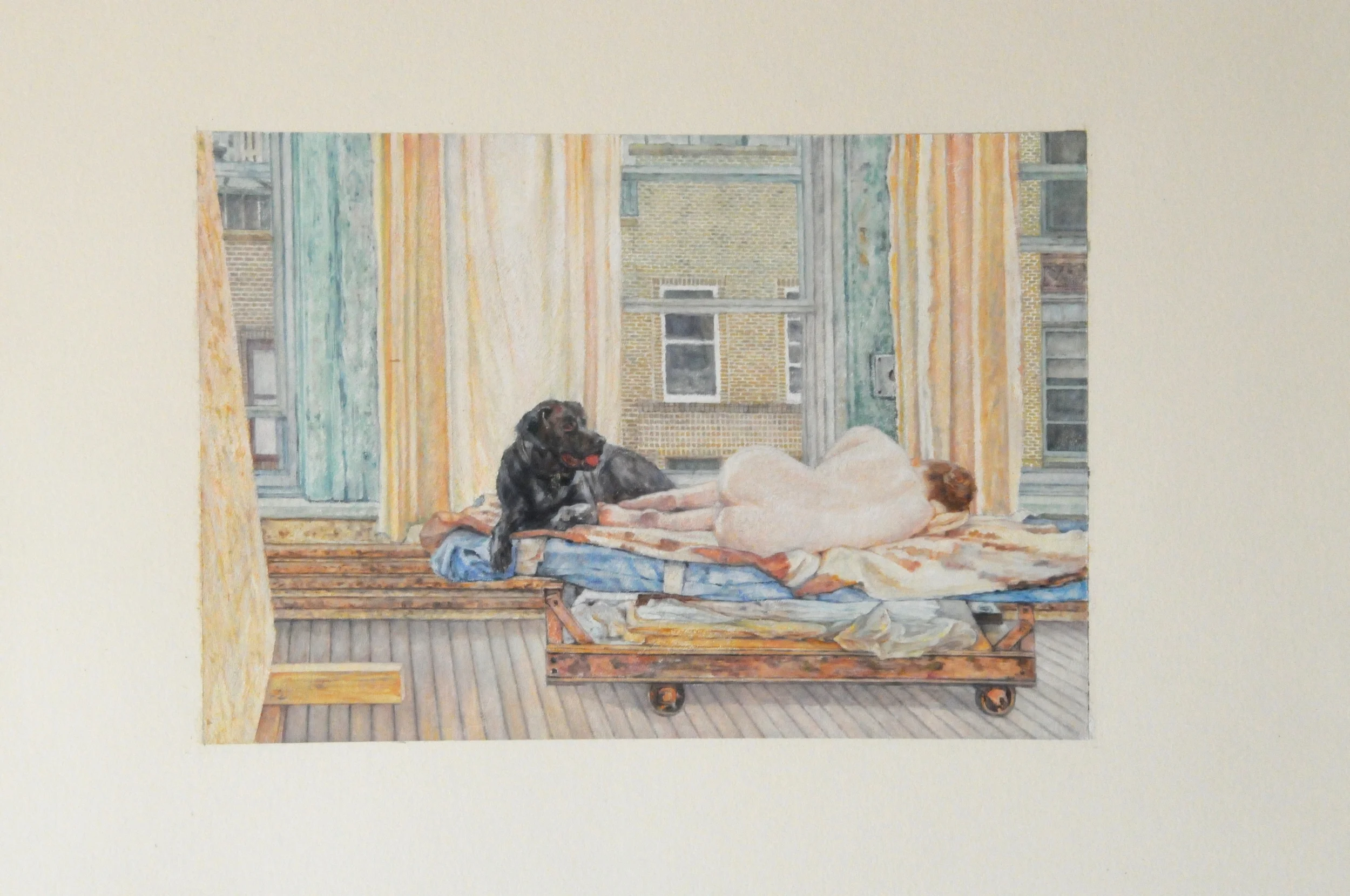 Frank's studio - Fortunato & model