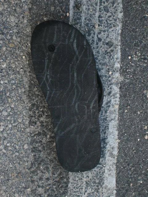 Tire on Sandal (Wynwood, Miami, FL.), 2008. From the series "Found Objects".