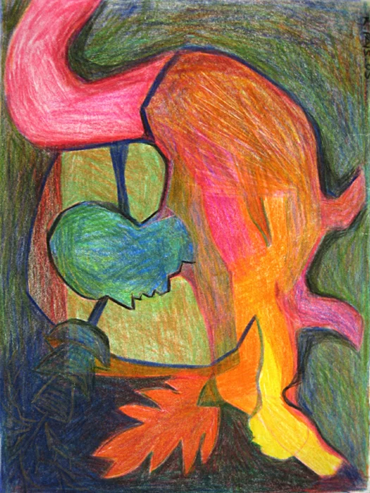 Untitled, from the series "Visual Diary" (ongoing). Color pencil on paper, 11 x 8 in., 2006-2007.