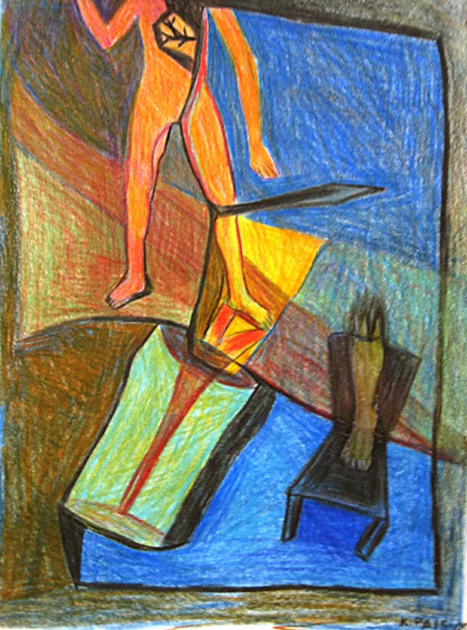 Untitled, from the series "Visual Diary" (ongoing). Color pencil on paper, 11 x 8 in., 2006-2007.