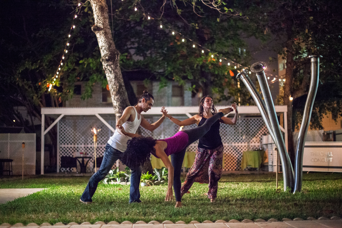 Holding JourneyDance practice outdoors at The Chill Concept, Wynwwod, Miami, FL., 2015. Photo: Pipe Yaguas