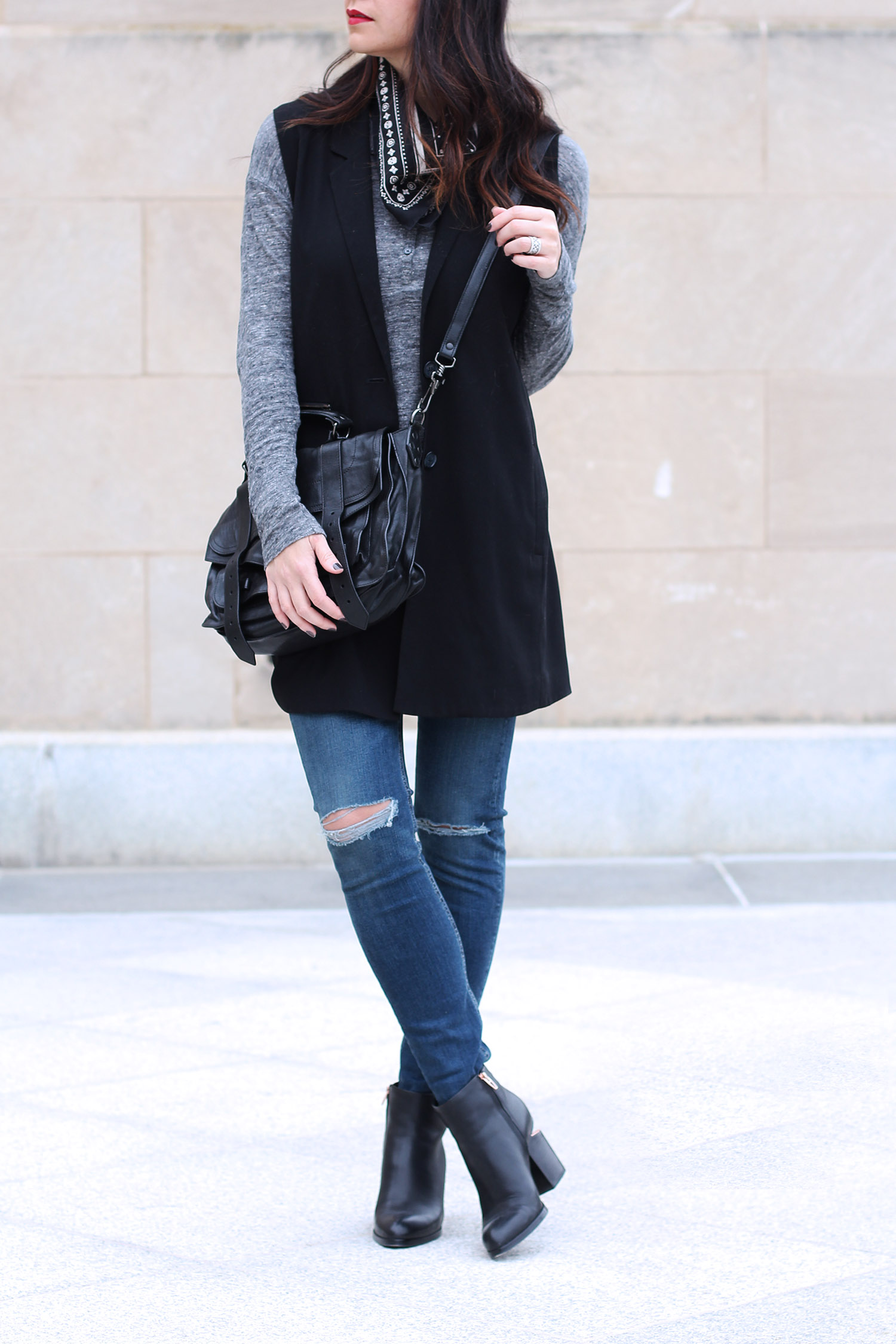 Larying a vest outfit
