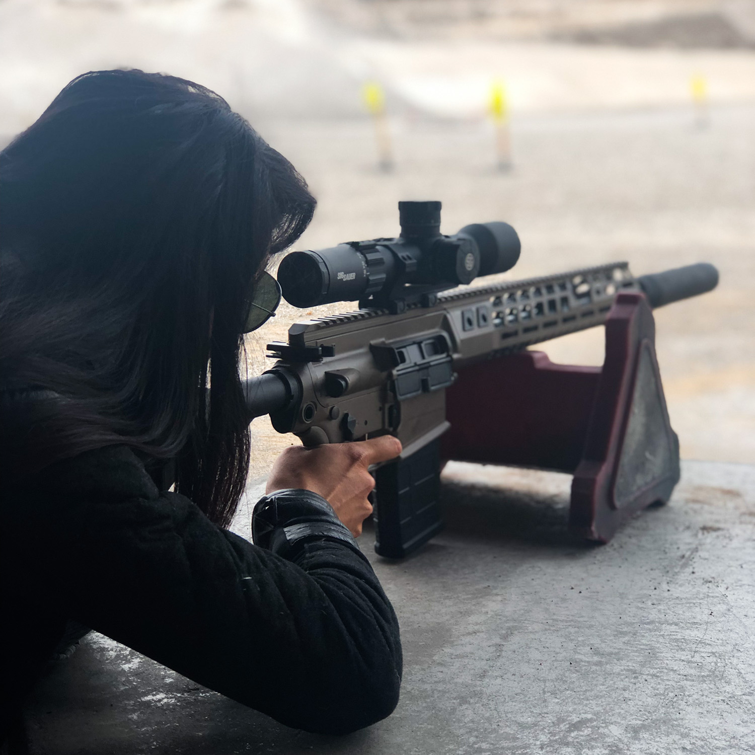 SIG716 with a TANG06 scope, SHOT Show, SIG Range Day