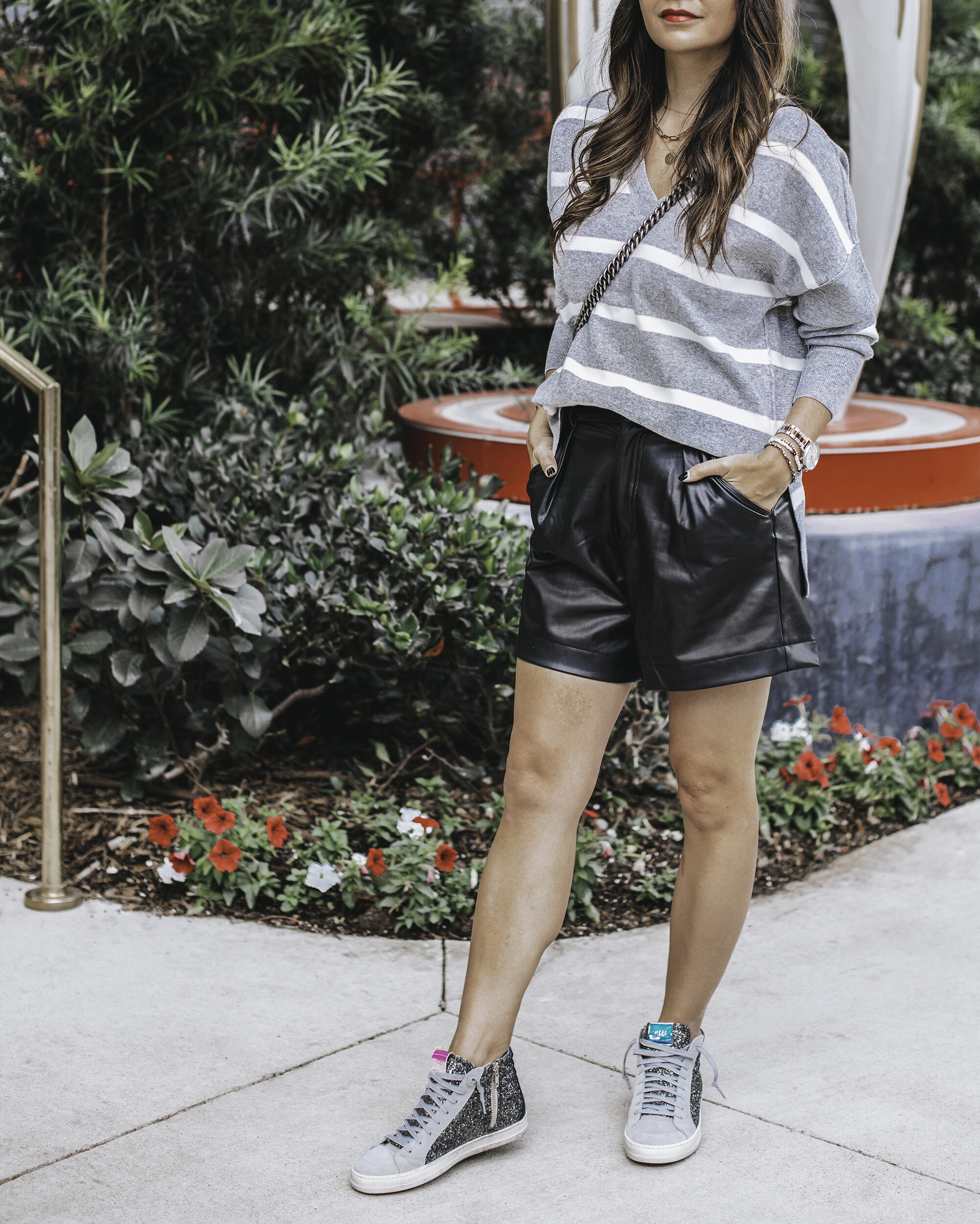 Faux Leather Shorts on Trend