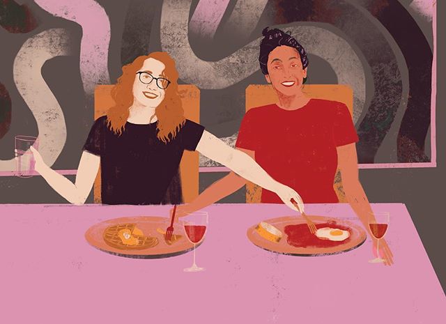 The Fork &amp; Spoon: Eating can be a natural aphrodisiac for the creative process. It can raise blood sugar, calm nerves, and even conquer the wrath of hanger. 
This position will require the incorporation of food to maximize oral pleasure and stimu
