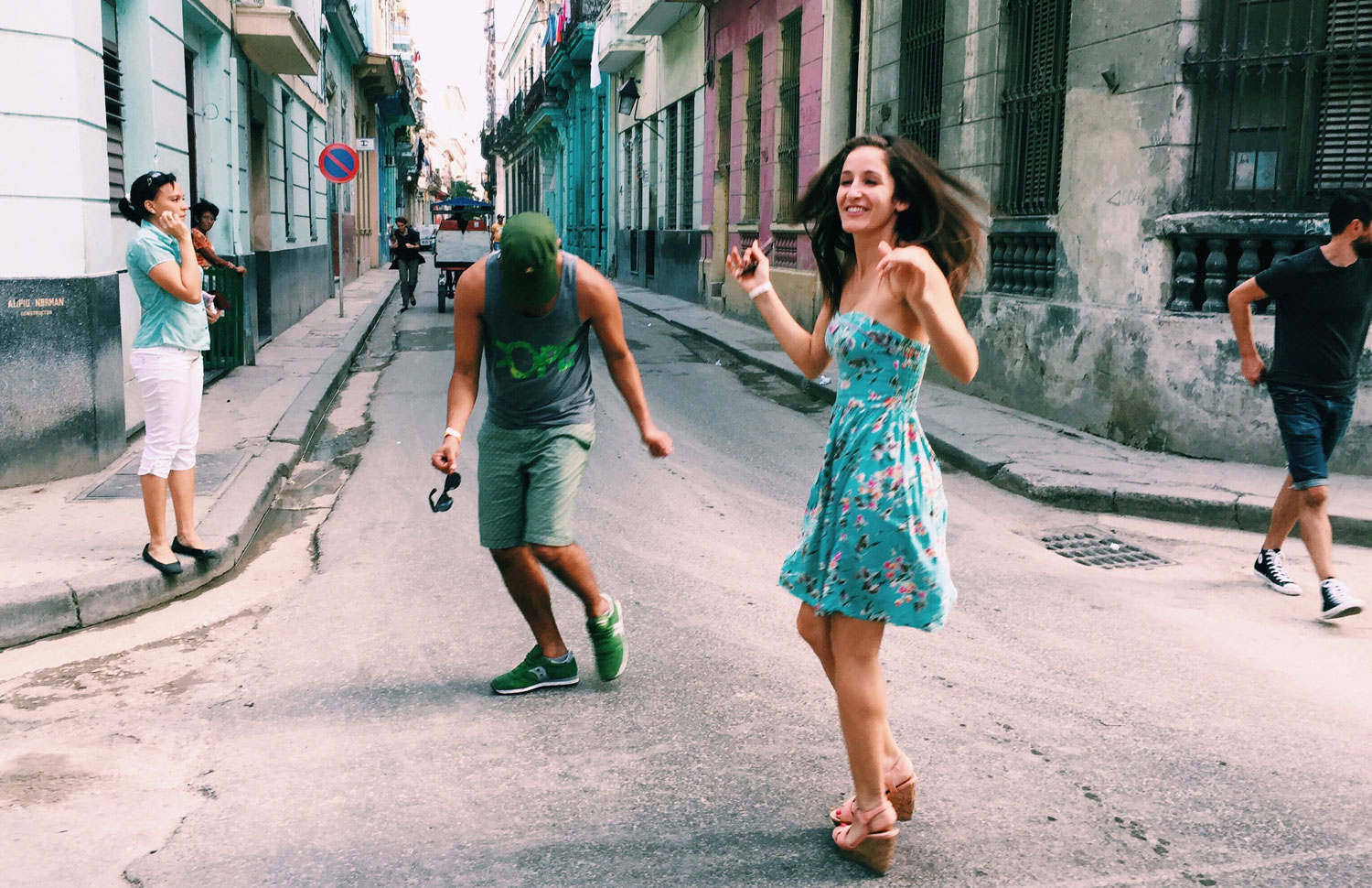 Found some people "unplugging" in the streets of Havana.