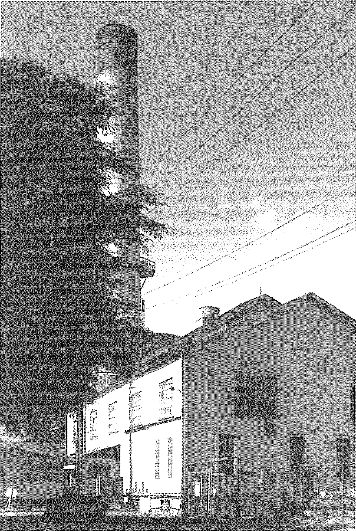 Mill Smokestack and Generator Building