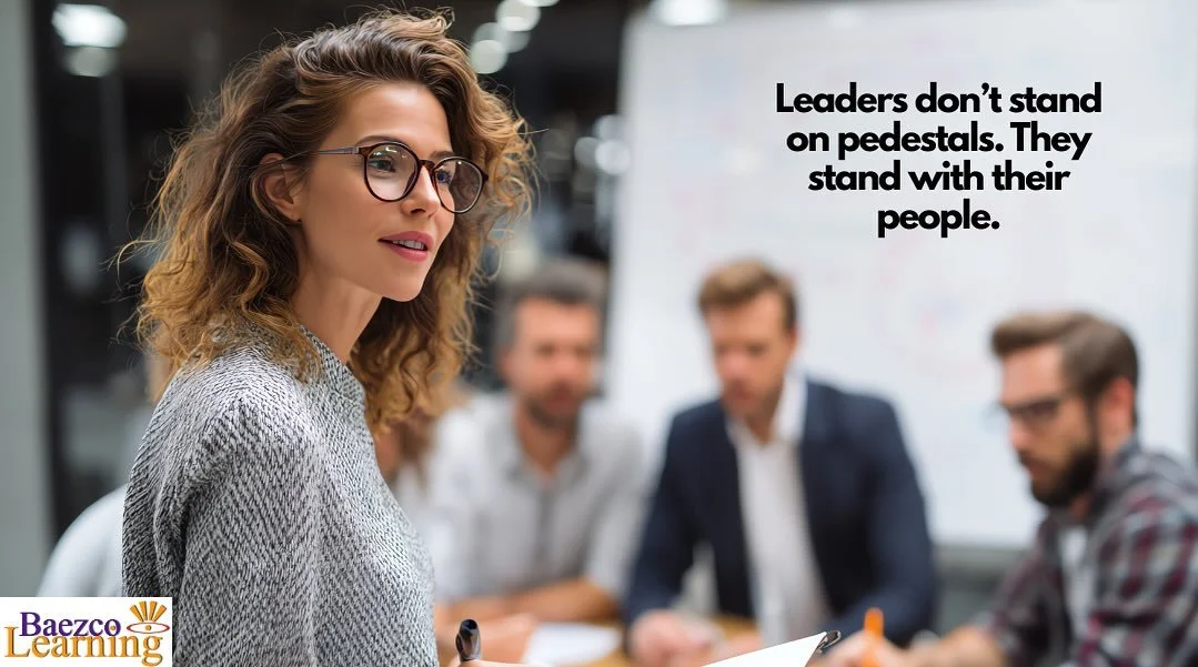 Too many leaders think their title puts them on some kind of pedestal. But leadership isn&rsquo;t about standing over people, it&rsquo;s about standing with them.

When your team sees you jump in, listen, and clear obstacles out of their way, they do