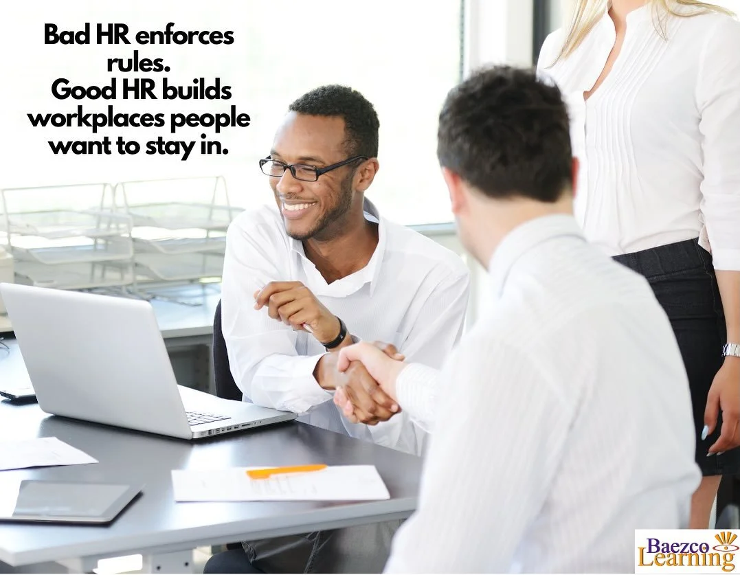 Some HR departments are just bad.  Like, REALLY bad.

You&rsquo;ve seen them create frustration, drive turnover, hide behind policies, and only show up after problems have already exploded.

Strong HR looks very different. 

It steps in early, explai