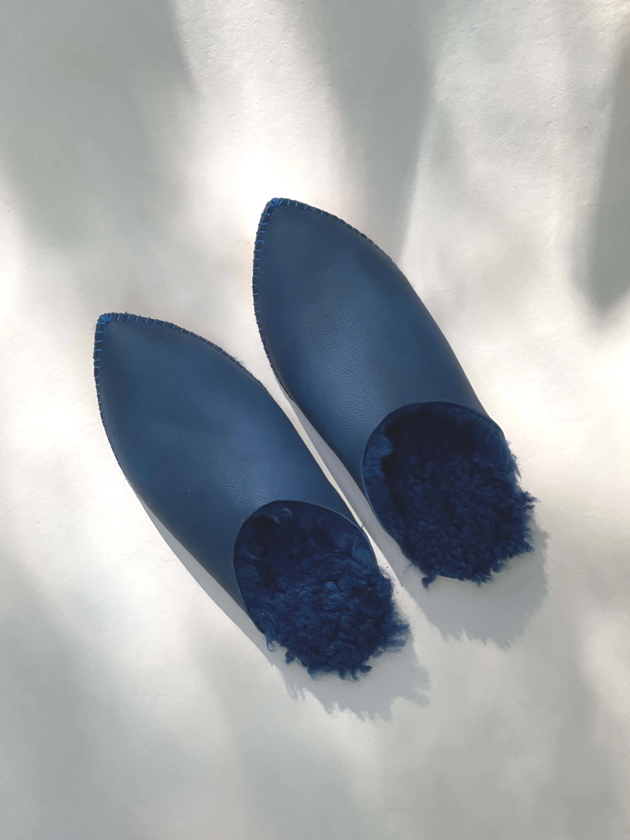Cabin Slippers - Indigo Shearling