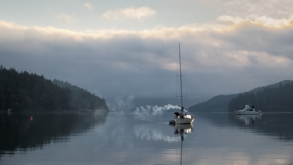 At anchor, Browning Harbour